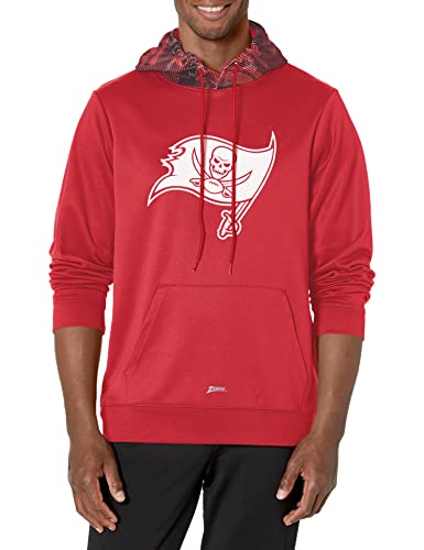 Zubaz NFL Men's Tampa Bay Buccaneers Team Color Camo Back Panel Hoodie