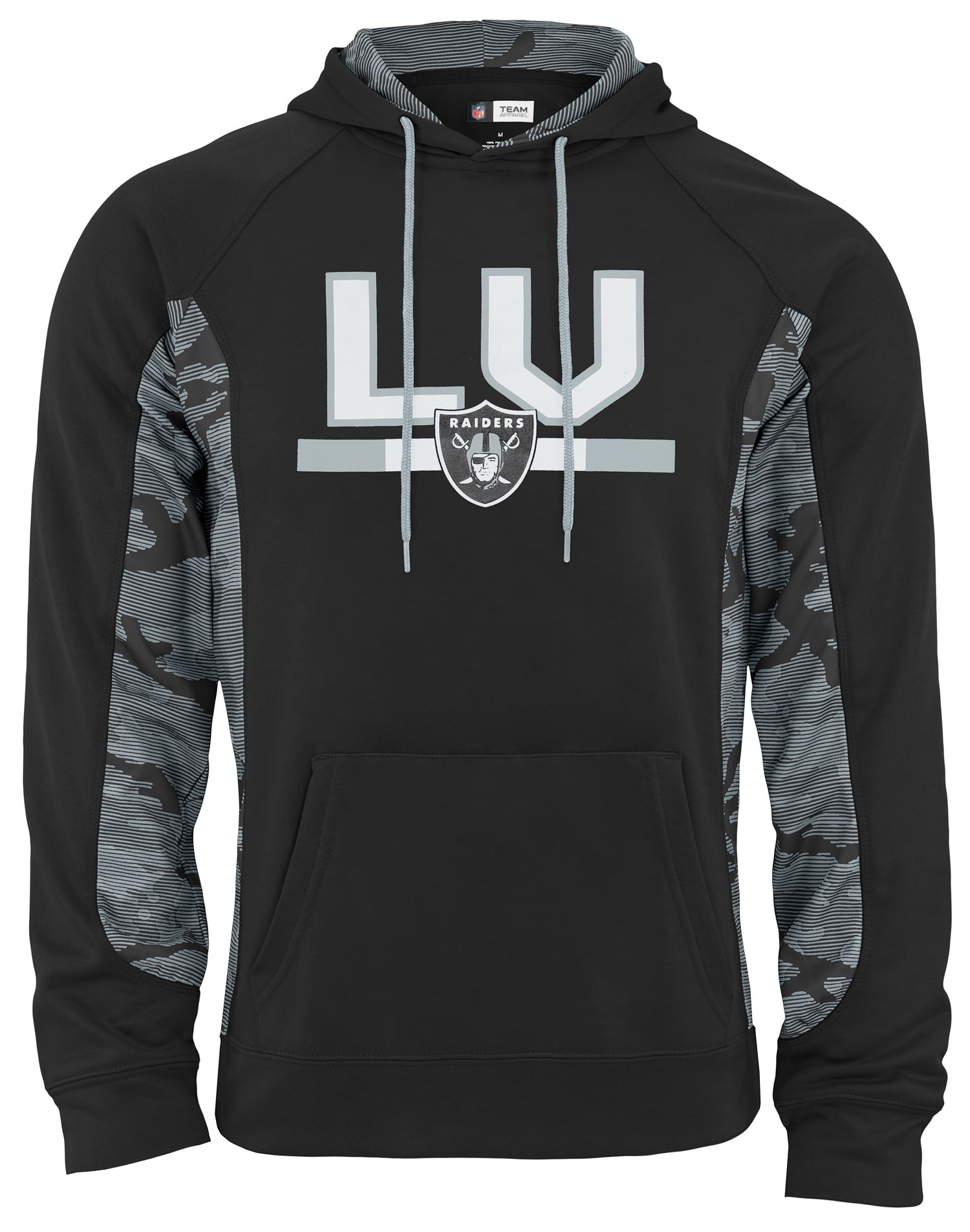 Zubaz NFL Men's Elevated Hoodie With Camo Lines, Las Vegas Raiders