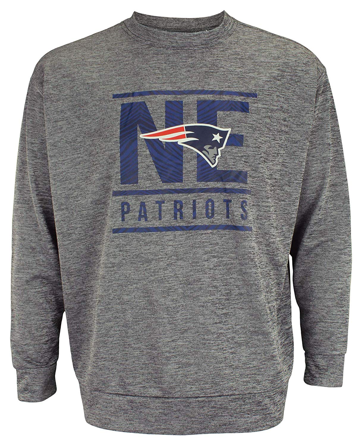 Zubaz NFL New England Patriots Men's Lightweight French Terry Sweatshirt