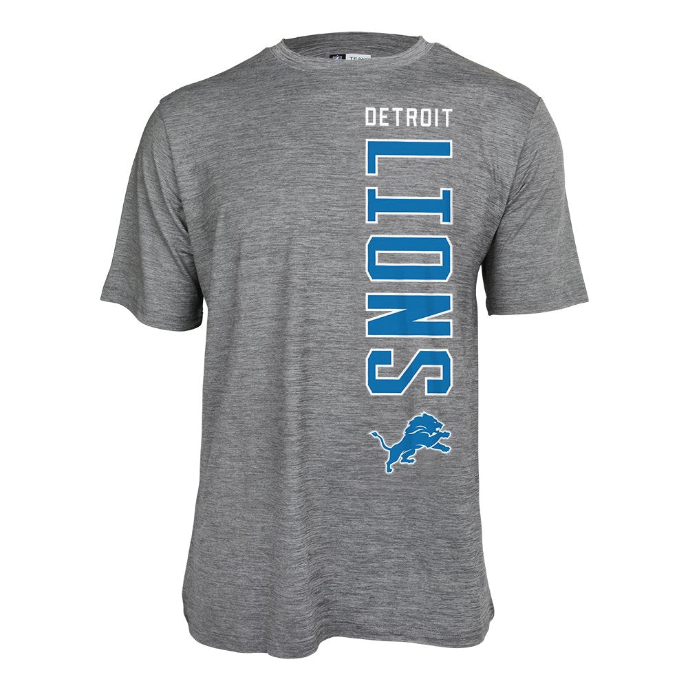 Zubaz NFL Men's Detroit Lions Vertical Team Name Graphic Tee