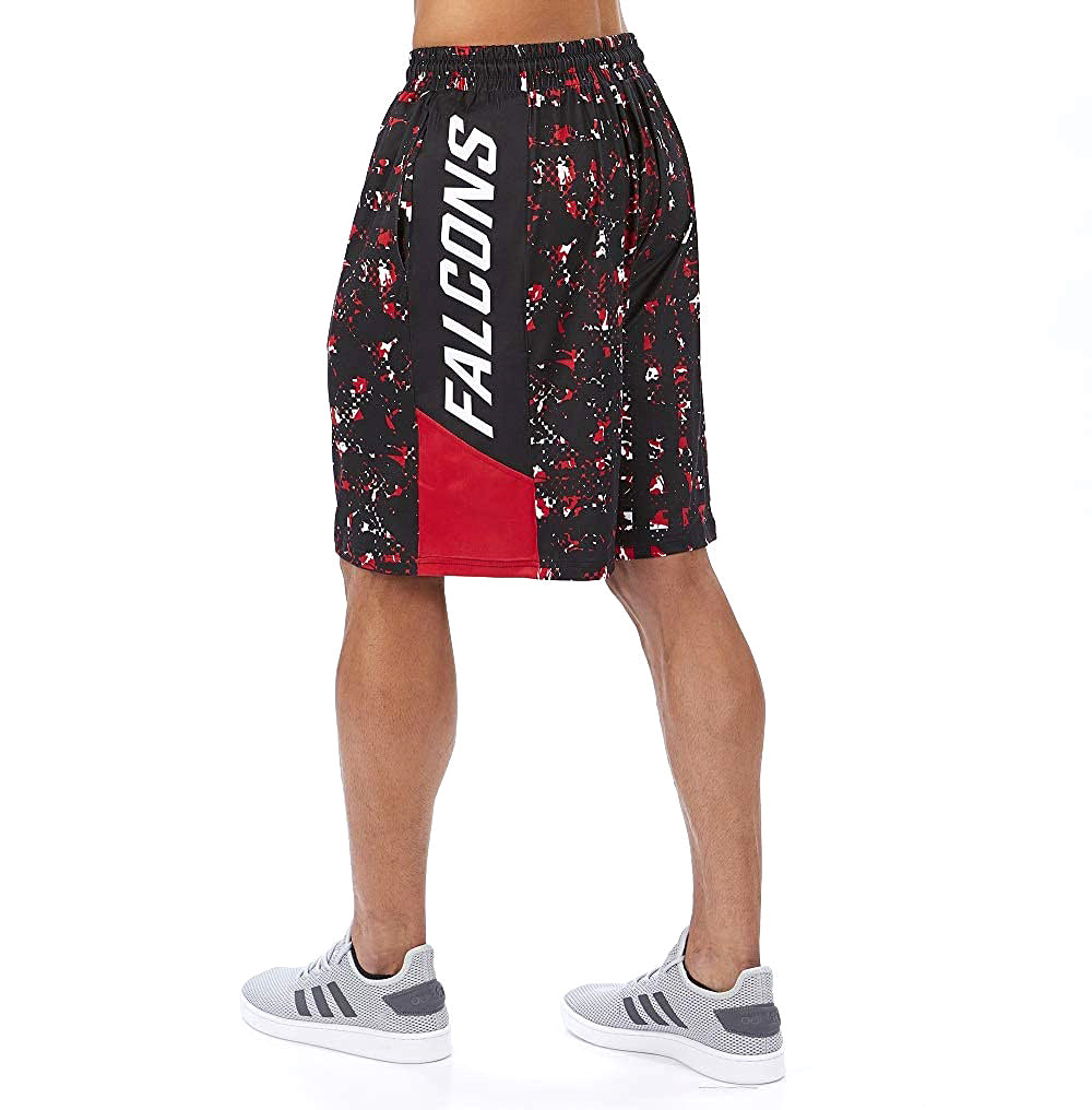 Zubaz NFL Men's Atlanta Falcons Color Grid Shorts