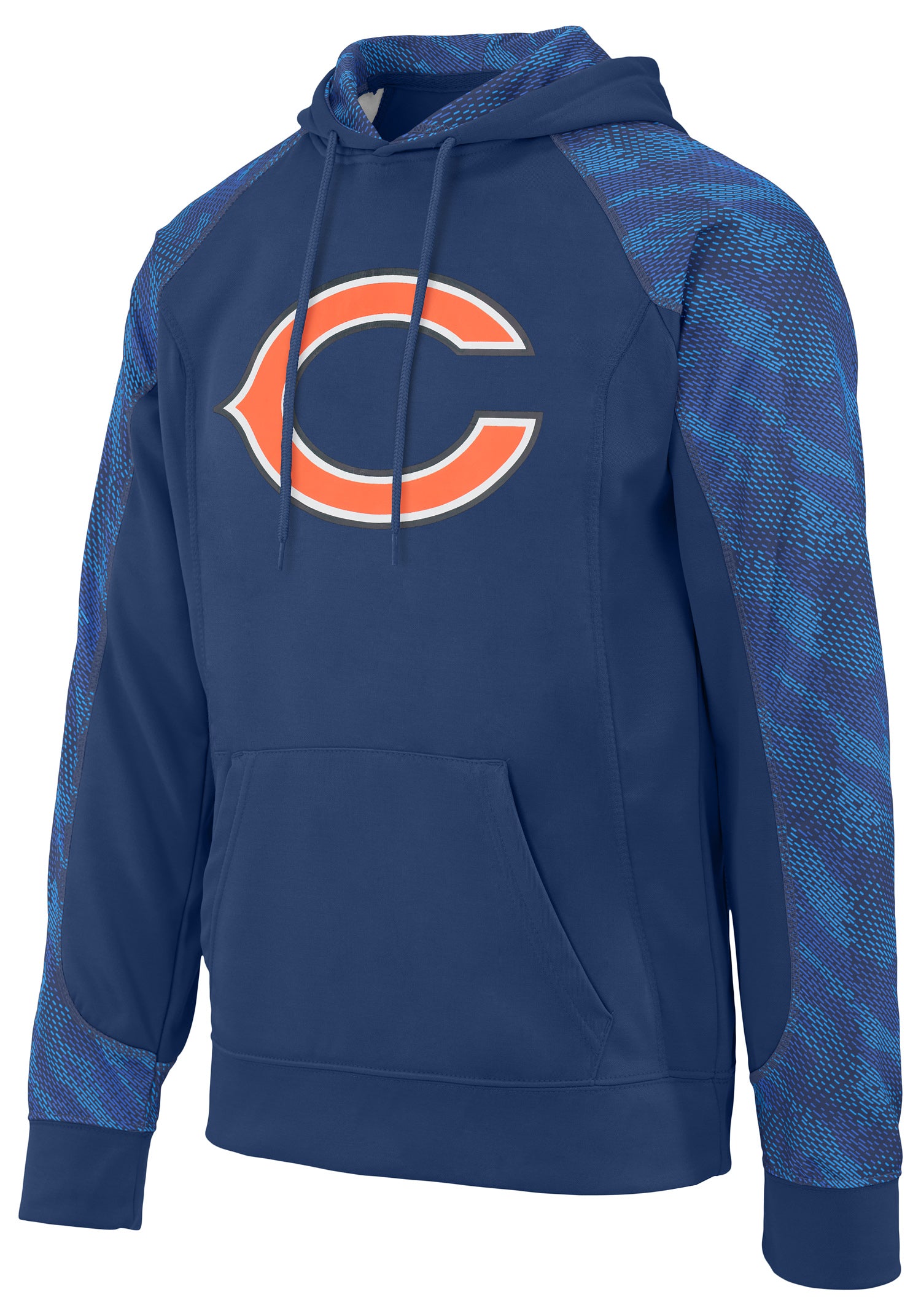 Zubaz NFL Men's Elevated Logo Viper Hoodie Chicago Bears