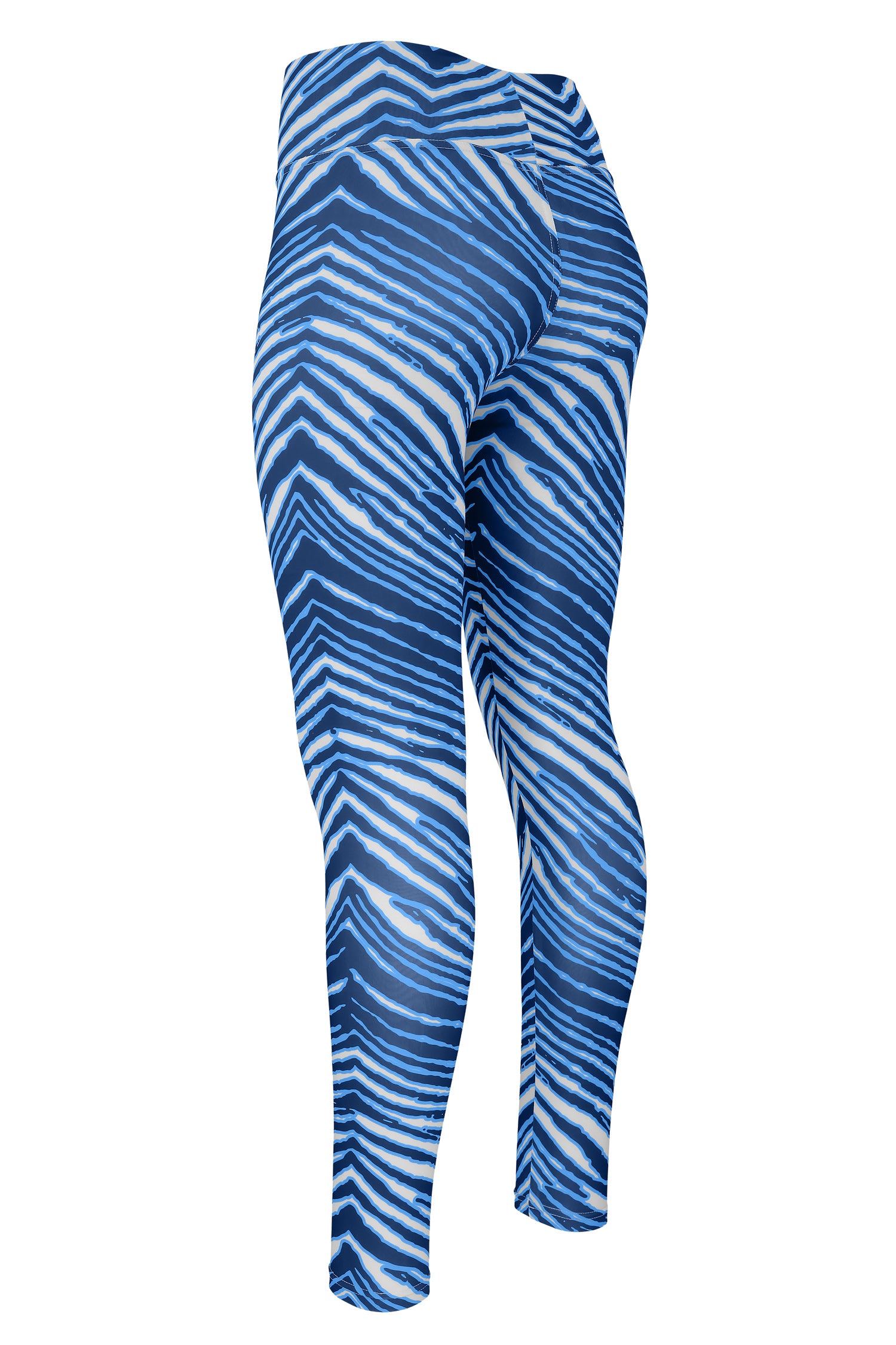 Zubaz NFL Women's Basic Zebra Print Legging, Tennessee Titans