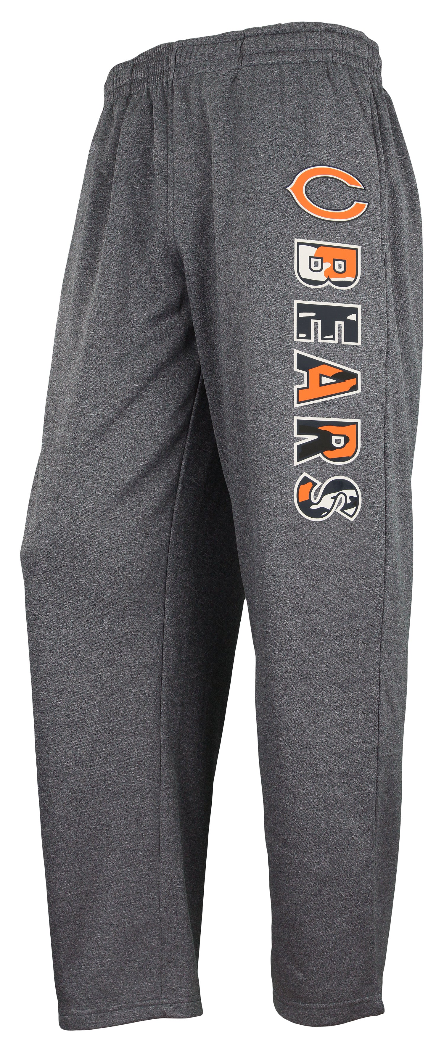 Zubaz NFL Men's Chicago Bears Poly Fleece Dark Heather Gray Sweatpants