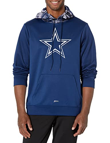 Zubaz NFL Men's Dallas Cowboys Team Color Camo Back Panel Hoodie