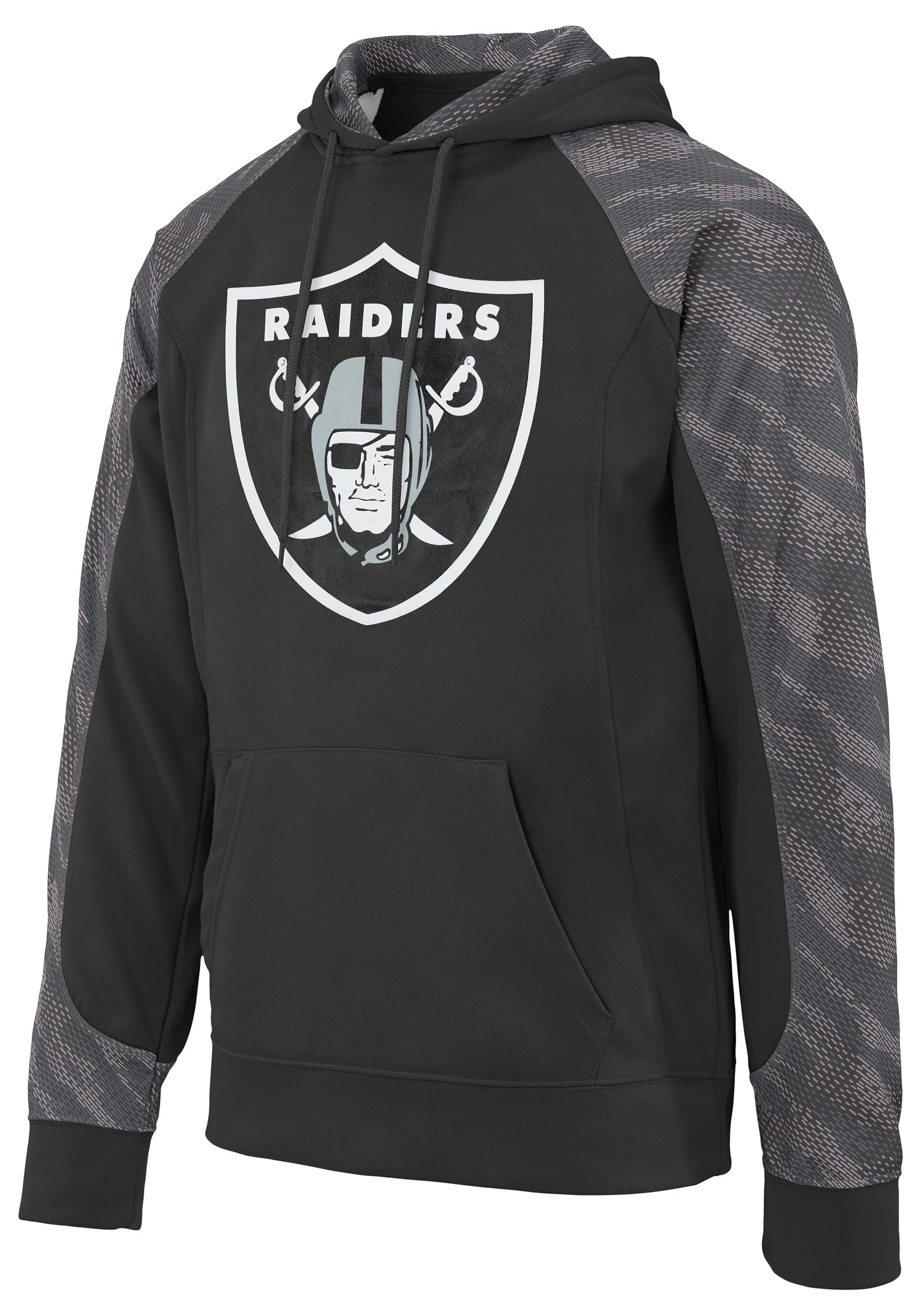 Zubaz NFL Men's Elevated Logo Viper Hoodie Las Vegas Raiders