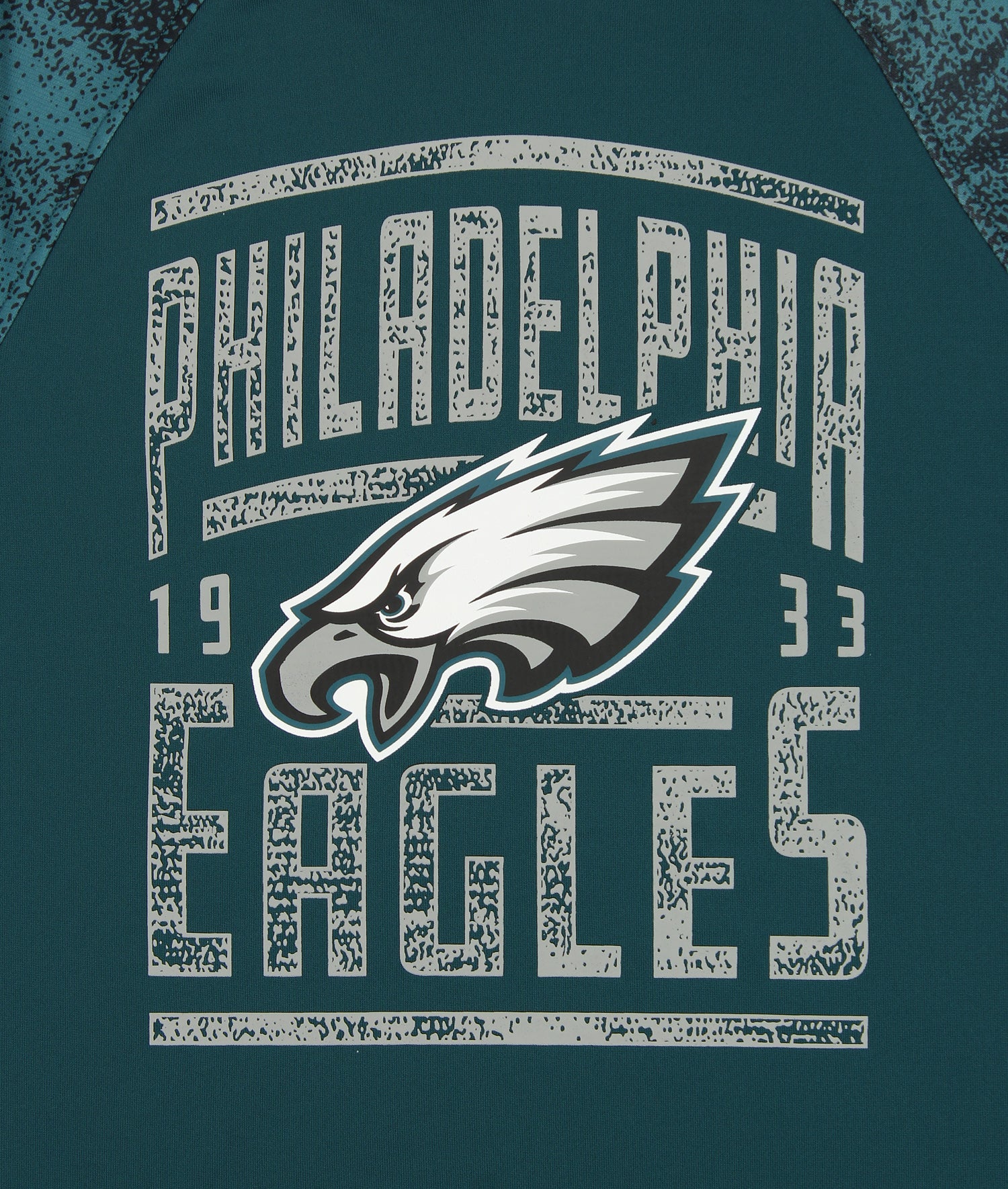 Zubaz NFL Men's Philadelphia Eagles Light Weight Pullover Hoodie with Static Sleeves