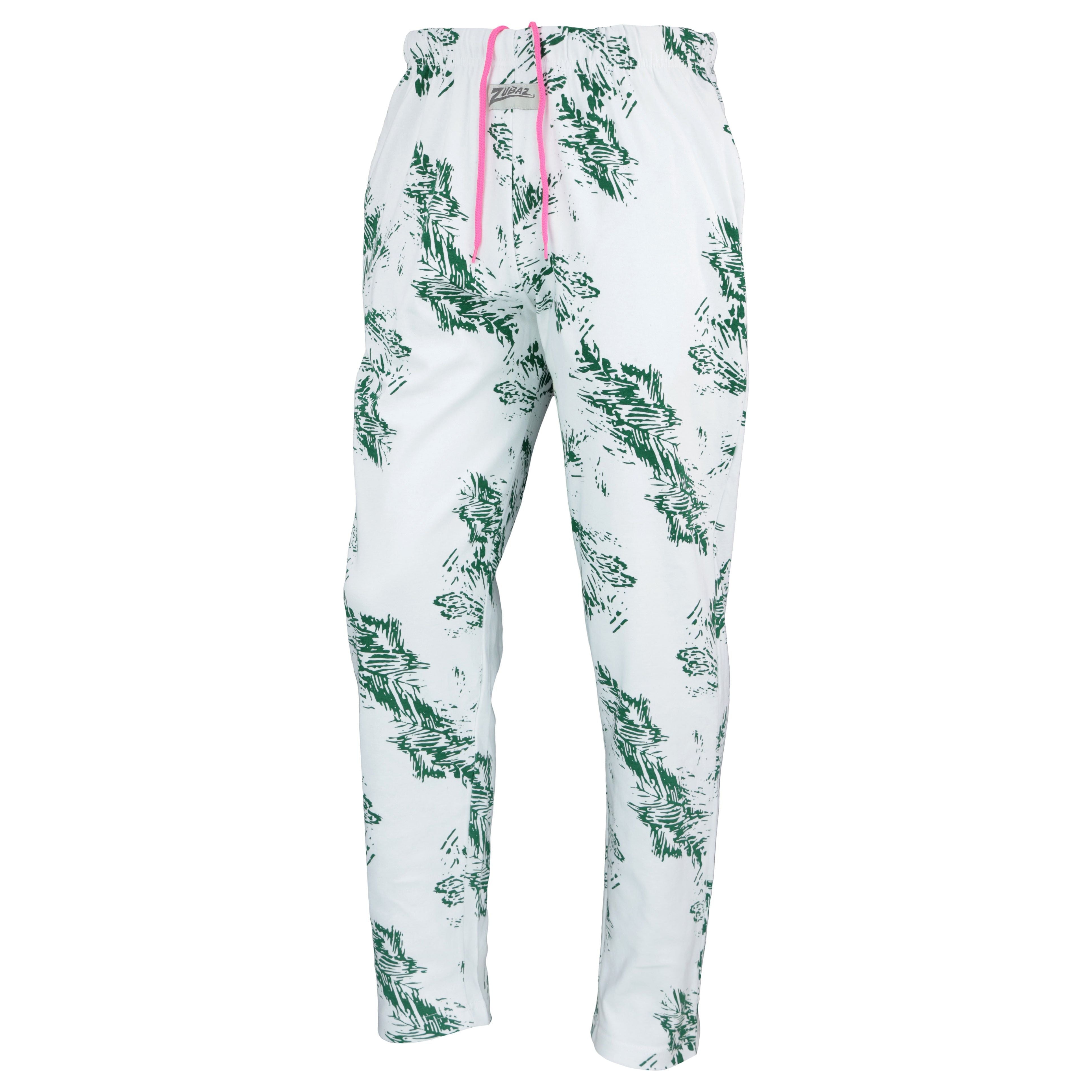 Zubaz 88 Men's The Original Pants - EVERGREEN/WHITE FERN