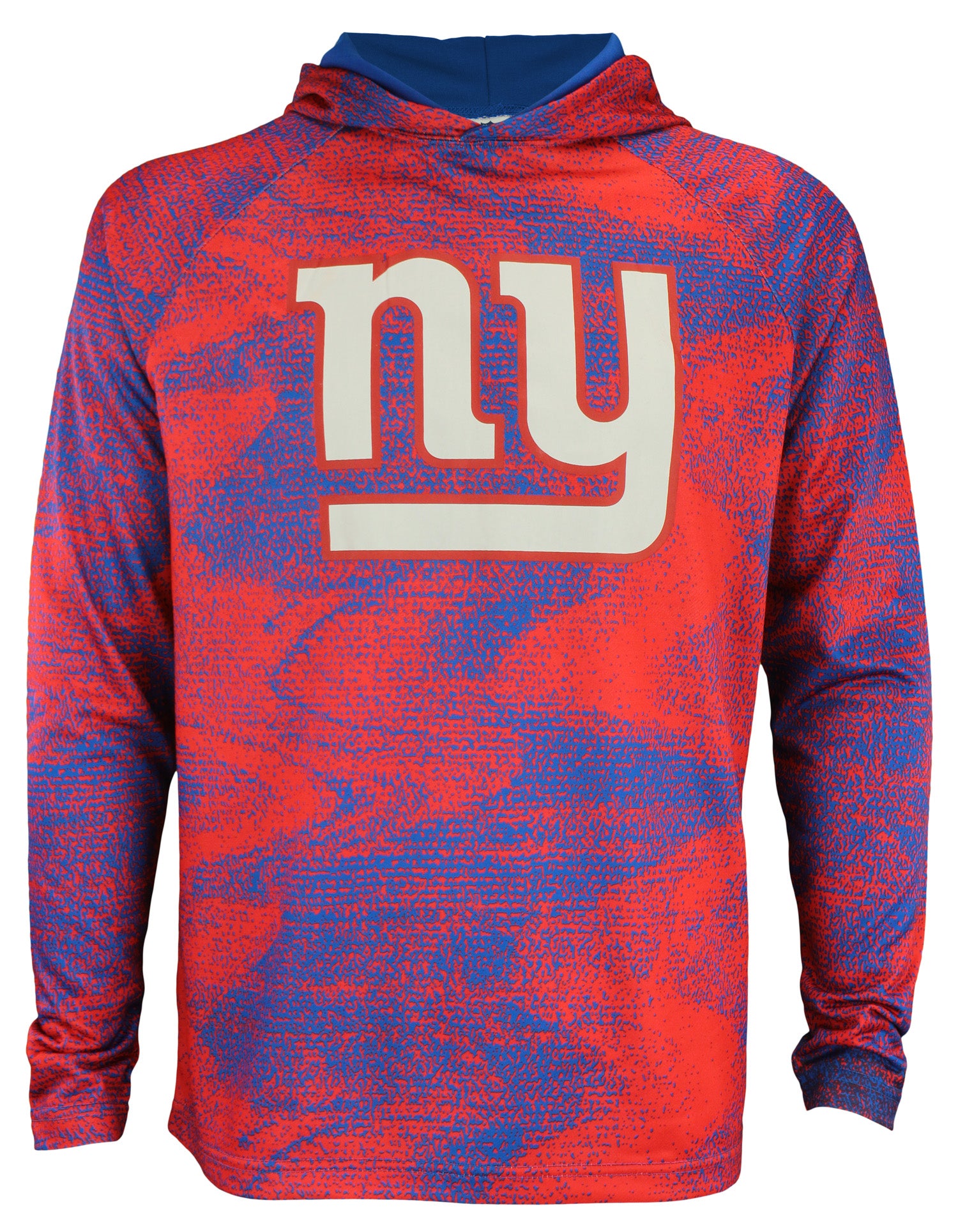 Zubaz NFL New York Giants Men's Static Body Lightweight French Terry Hoodie