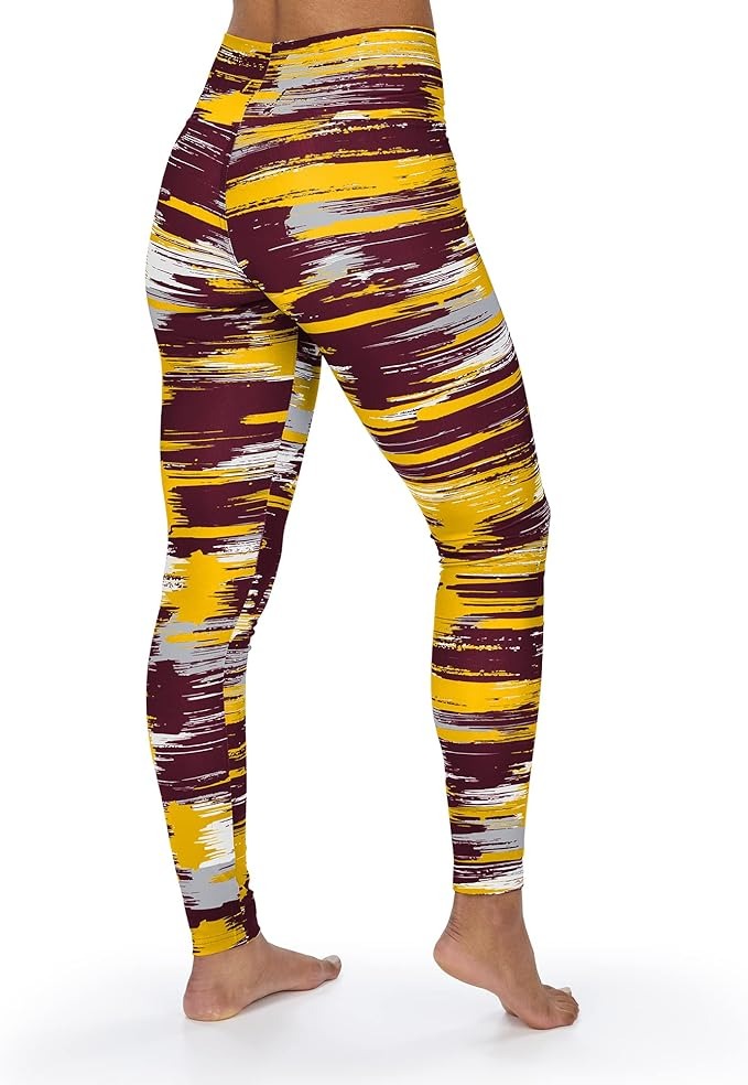 Zubaz NFL Women's Washington Commanders Brushed Paint Team Color Leggings