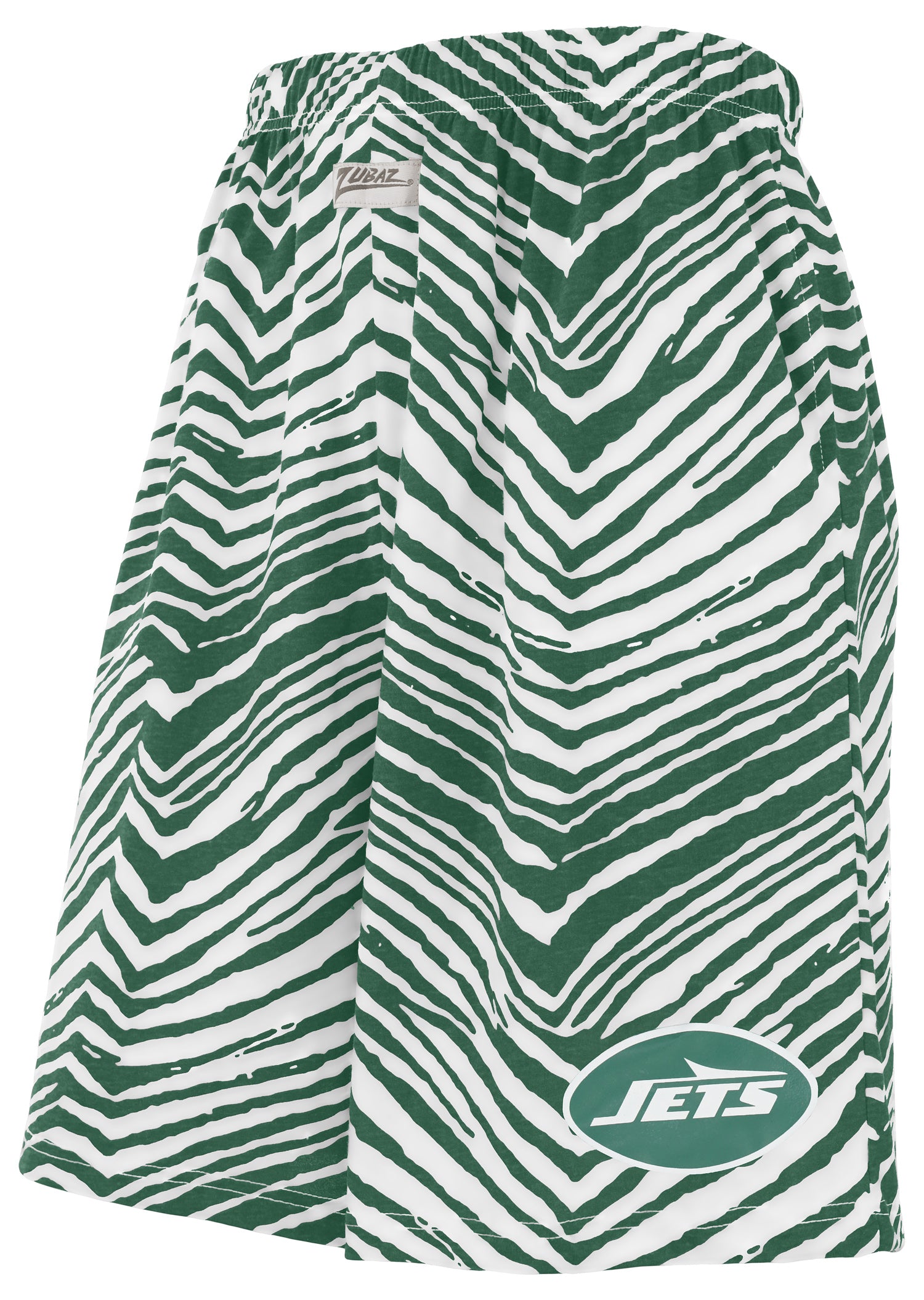 Zubaz NFL Adult Unisex Z88 Zebra Short for Men and Women, New York Jet