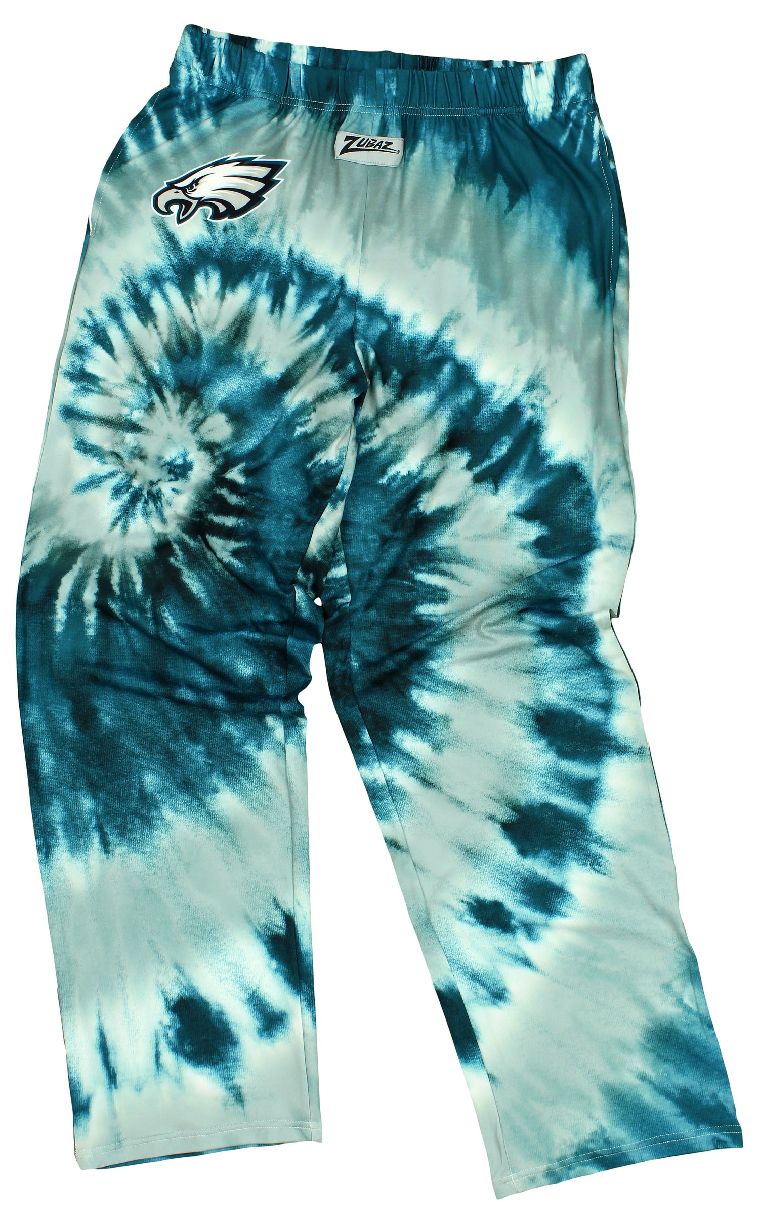 Zubaz Philadelphia Eagles NFL Men's Tie Dye Team Colors Lounge Pants, Green