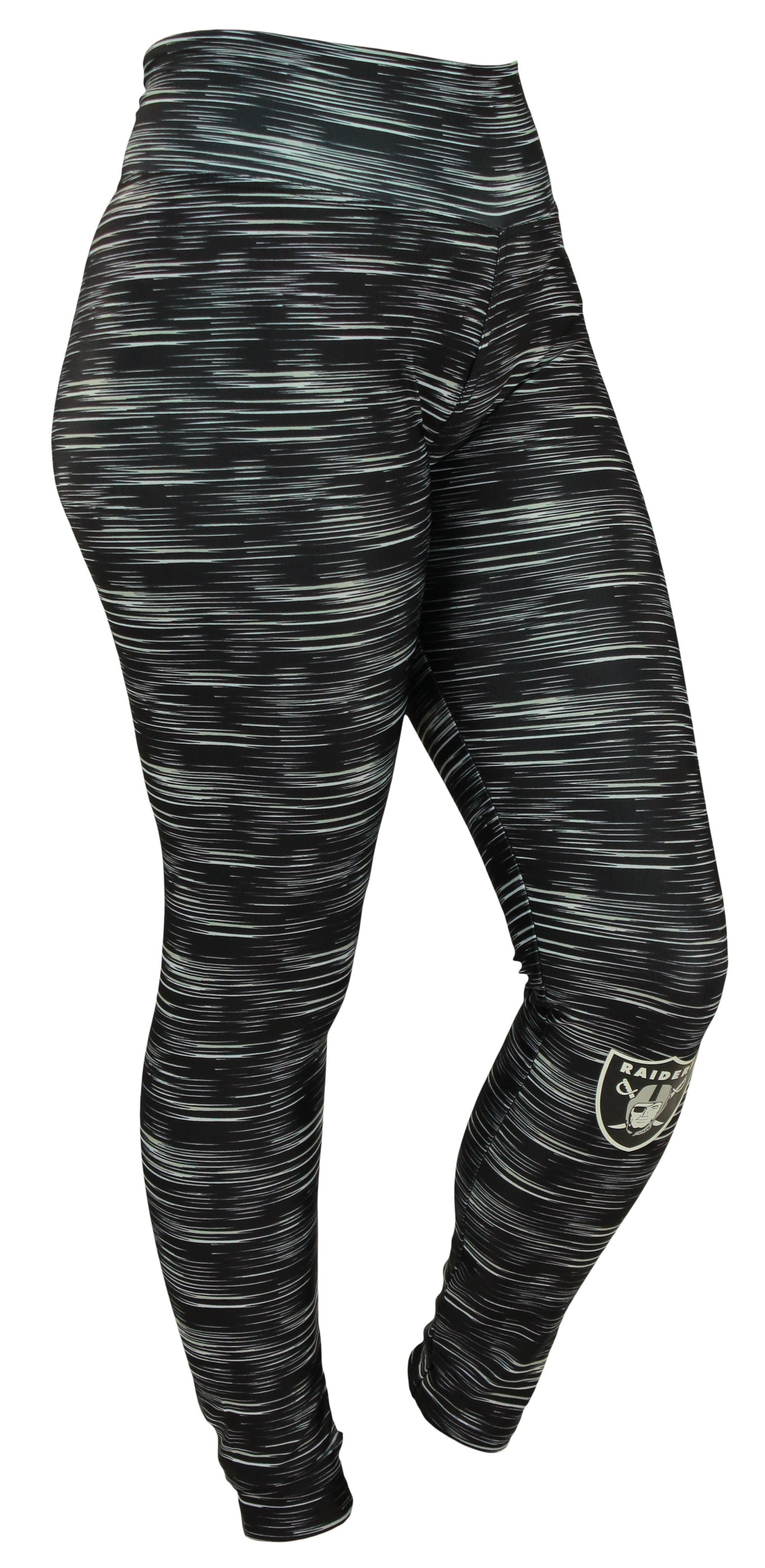 Zubaz NFL Football Women's Oakland Raiders Space Dye Legging