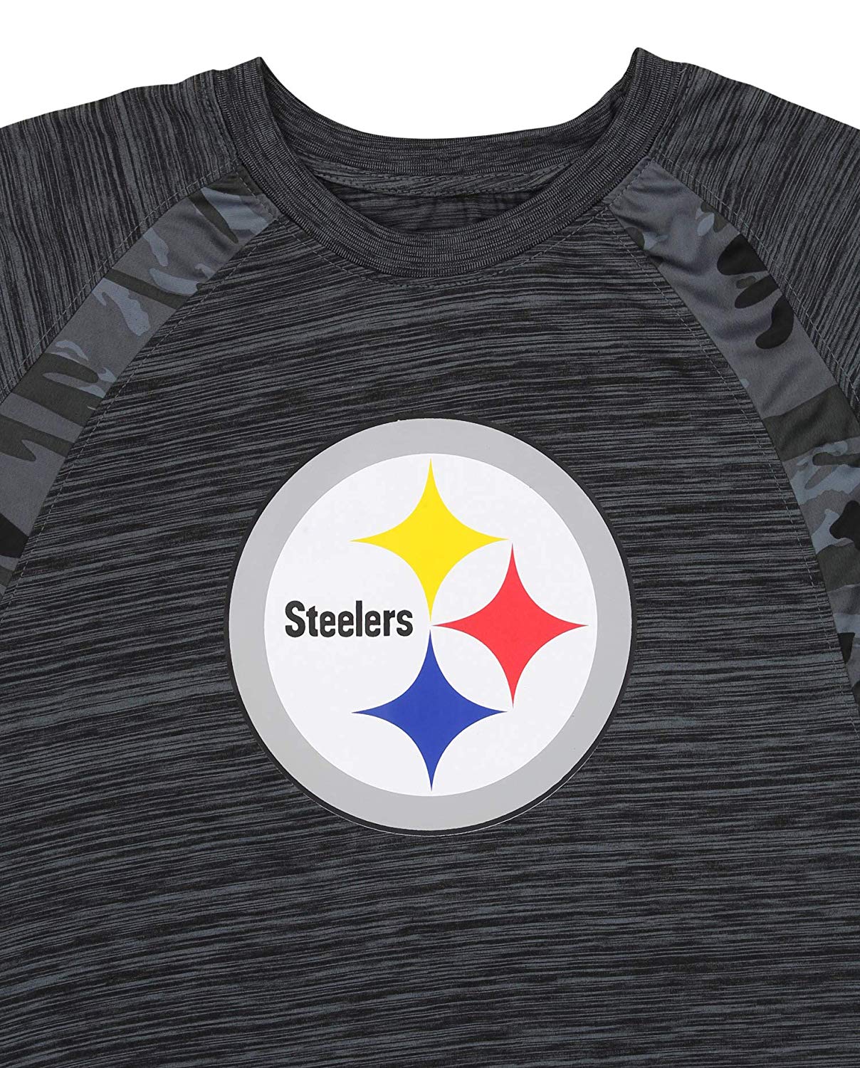Zubaz NFL Men's Pittsburgh Steelers Tonal Camo Raglan T-Shirt