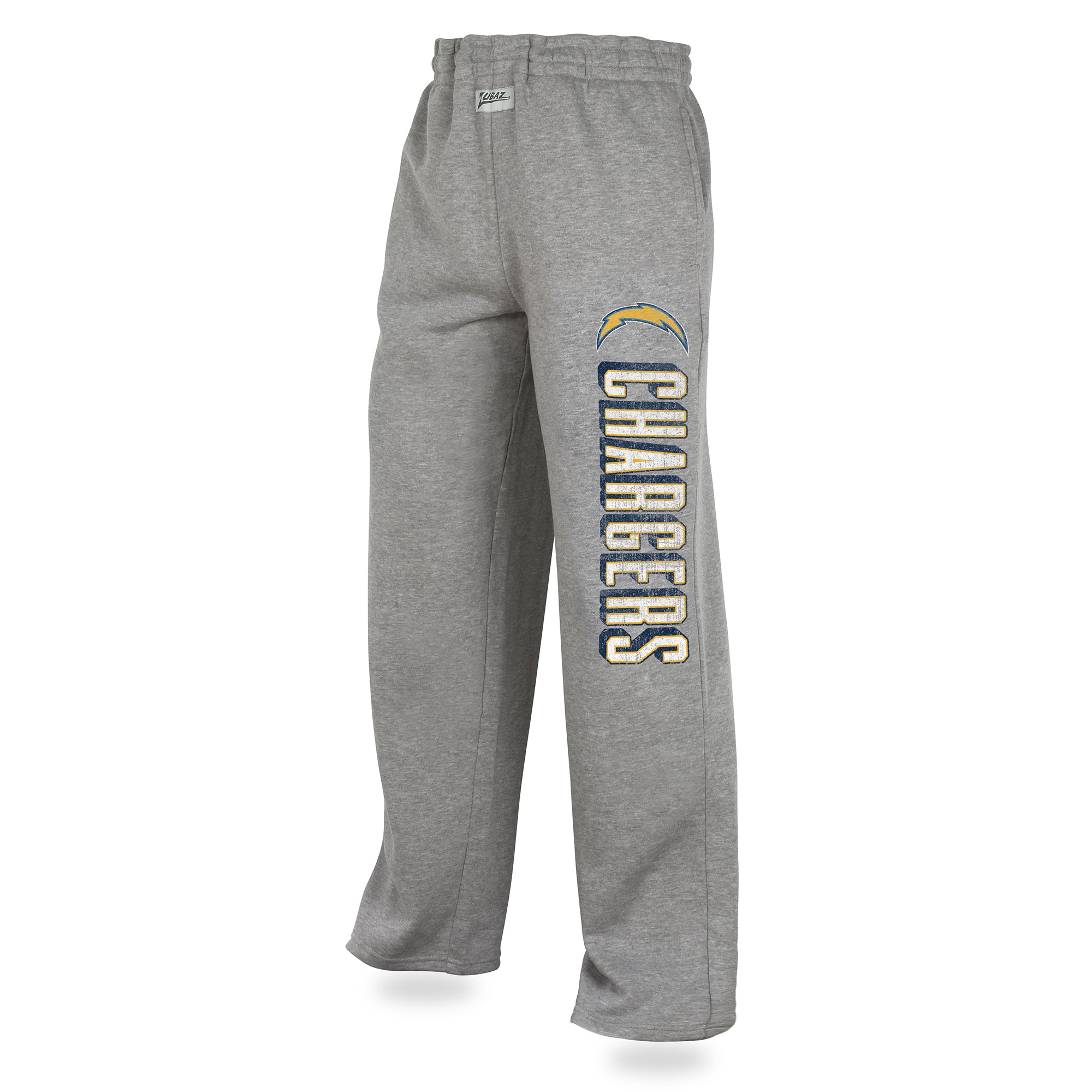 Zubaz NFL Men's Los Angeles Chargers Sweatpants, Heather Gray