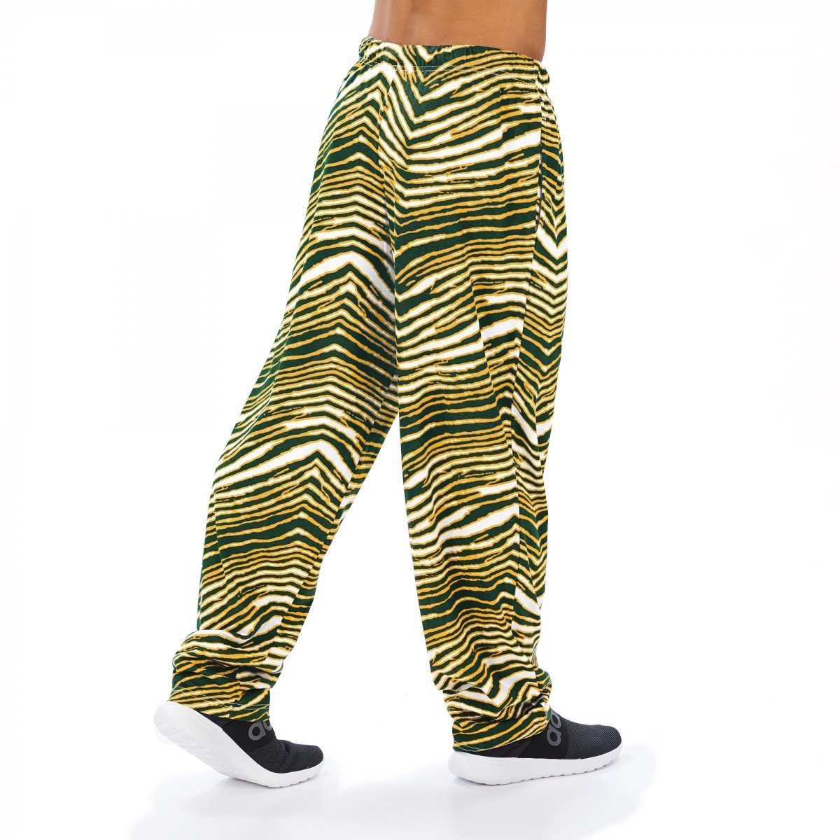 Zubaz NFL Men's Green Bay Packers Classic Zebra Print Team Logo Pants