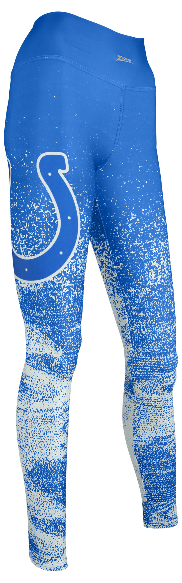 Zubaz NFL Women's INDIANAPOLIS COLTS ROYAL BLUE/WHITE STATIC FADE LEGGING