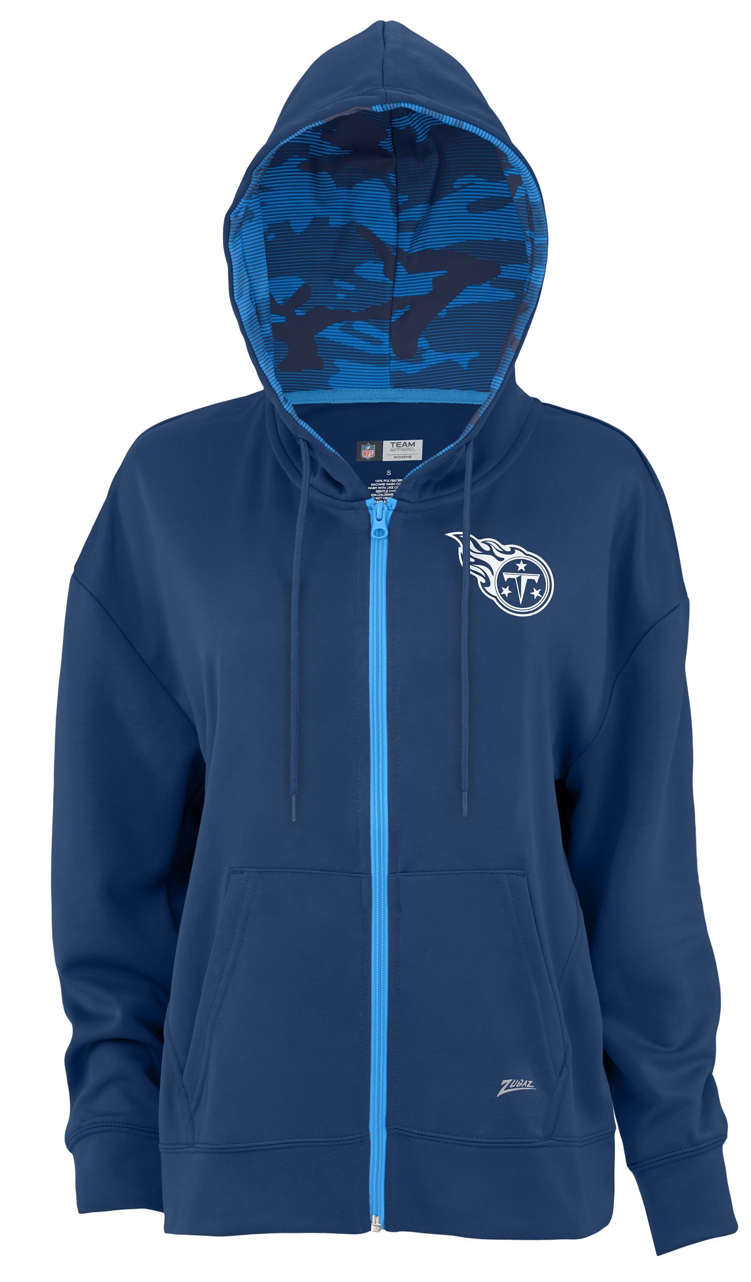 Zubaz NFL Women's Standard Full Zip Hoodie Seattle Seahawks