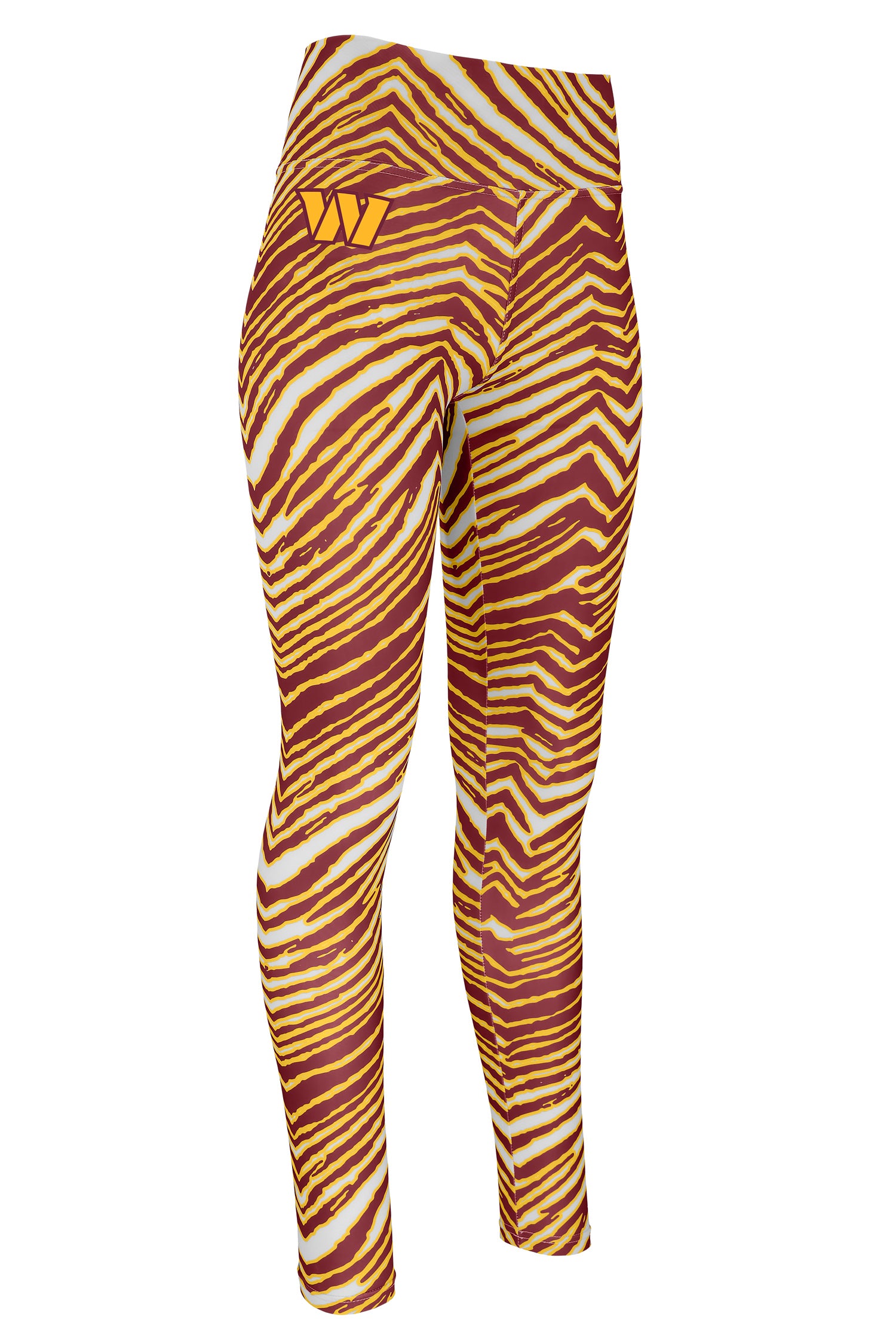 Zubaz NFL Women's Basic Zebra Print Legging, Washington Commanders