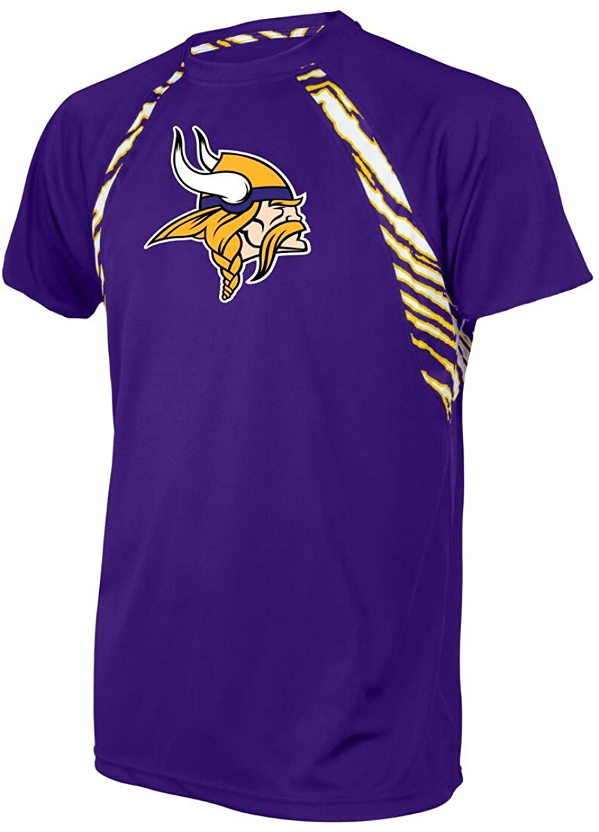 Zubaz NFL Football Men's Minnesota Vikings Zebra Accent T-Shirt