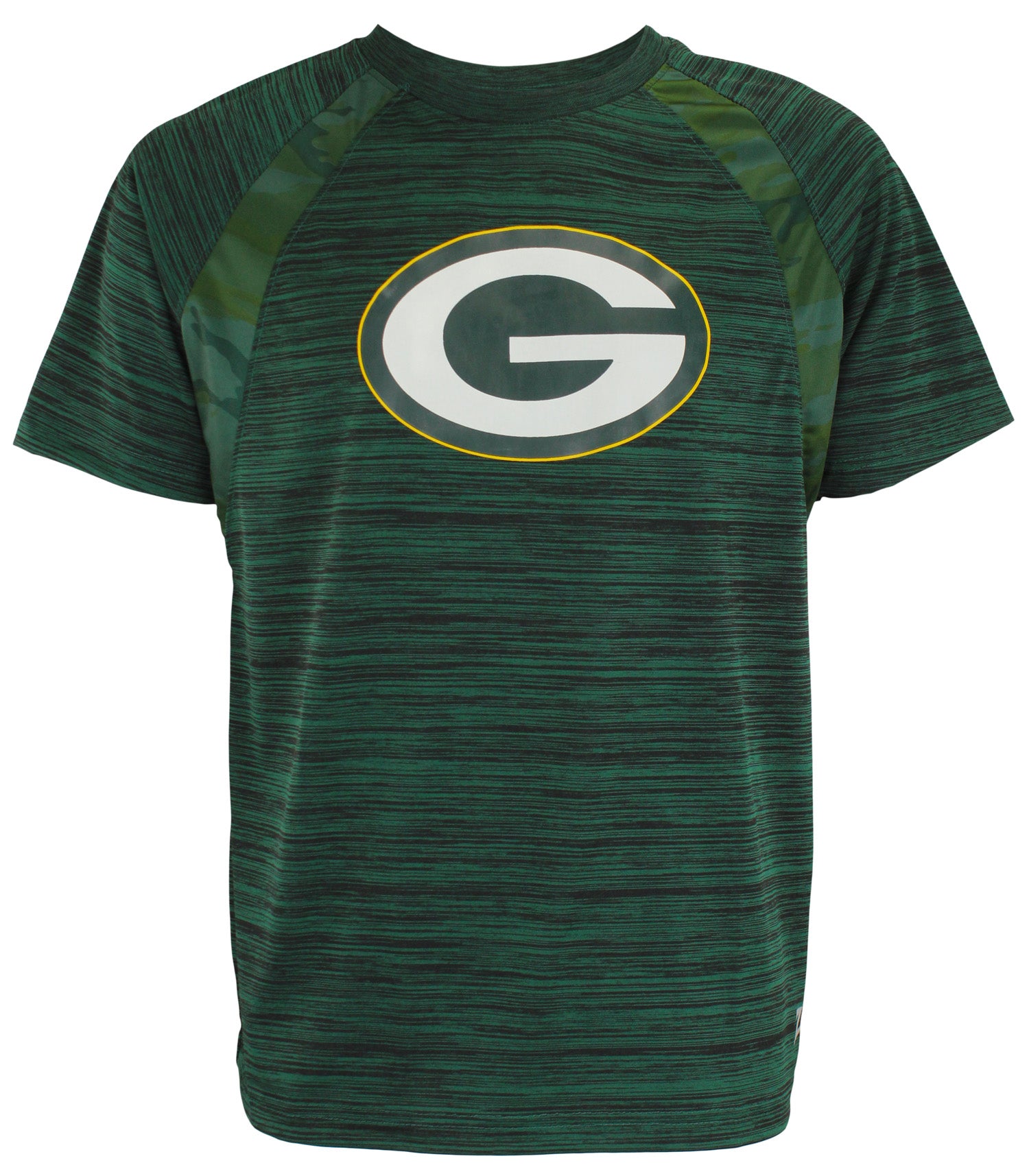 Zubaz NFL Men's Green Bay Packers Tonal Camo Raglan T-Shirt