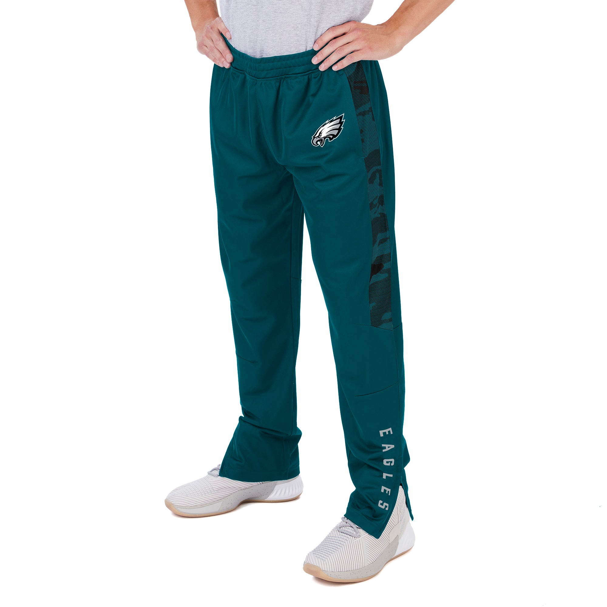 Zubaz NFL Men's Philadelphia Eagles Track Pants W/ Camo Line Side Panels