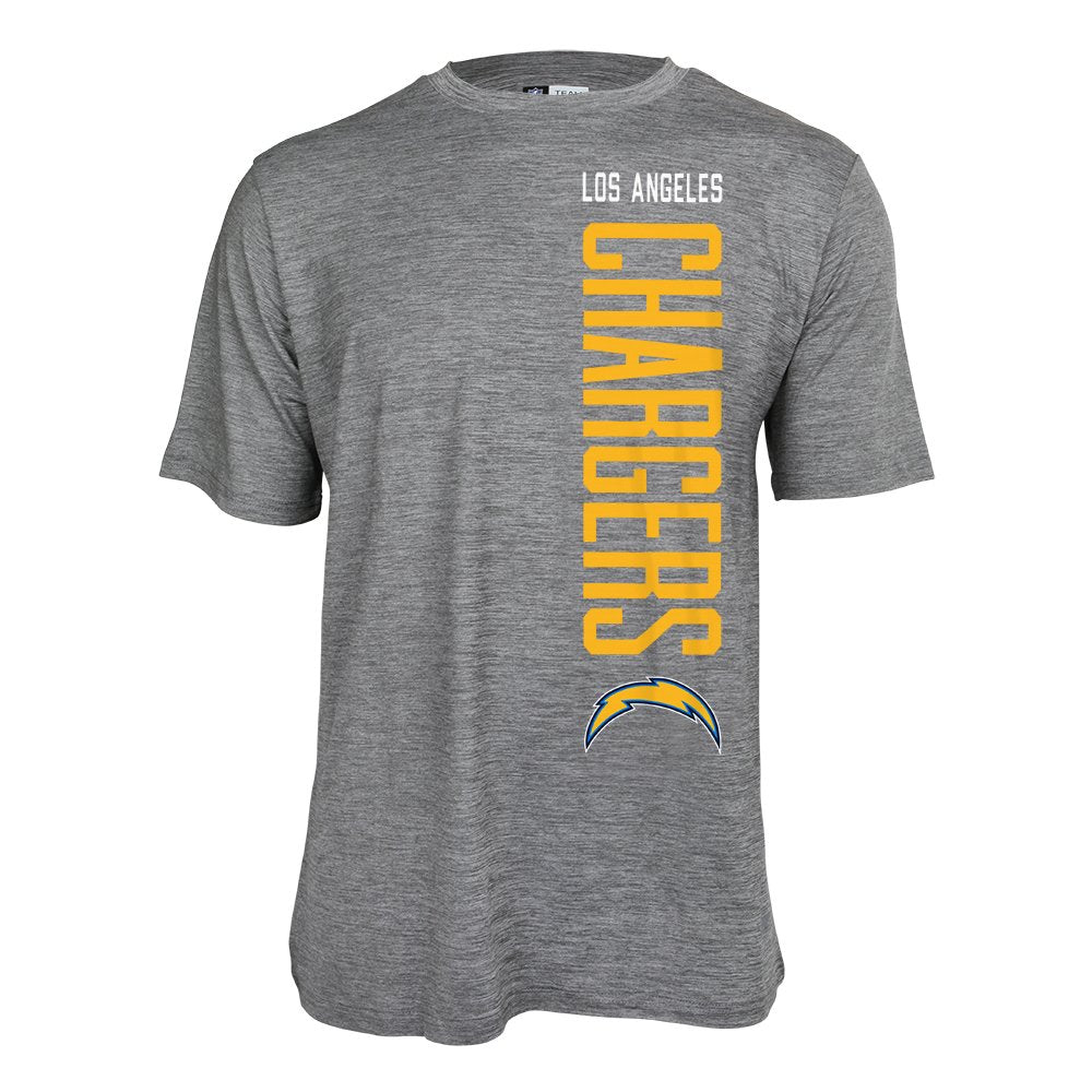 Zubaz NFL Men's Los Angeles Chargers Vertical Team Name Graphic Tee