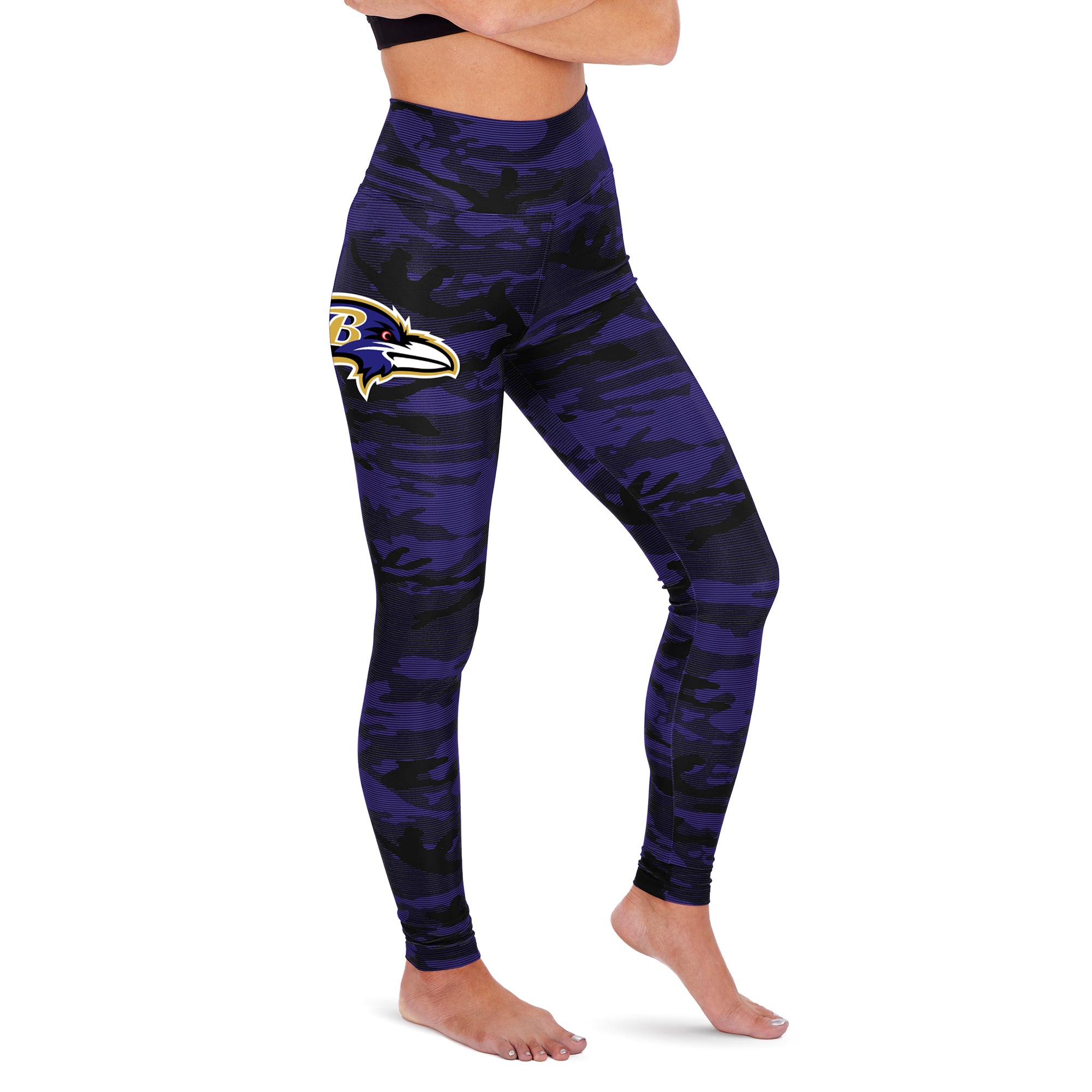 Zubaz NFL Women's Baltimore Ravens Camo Lines Legging