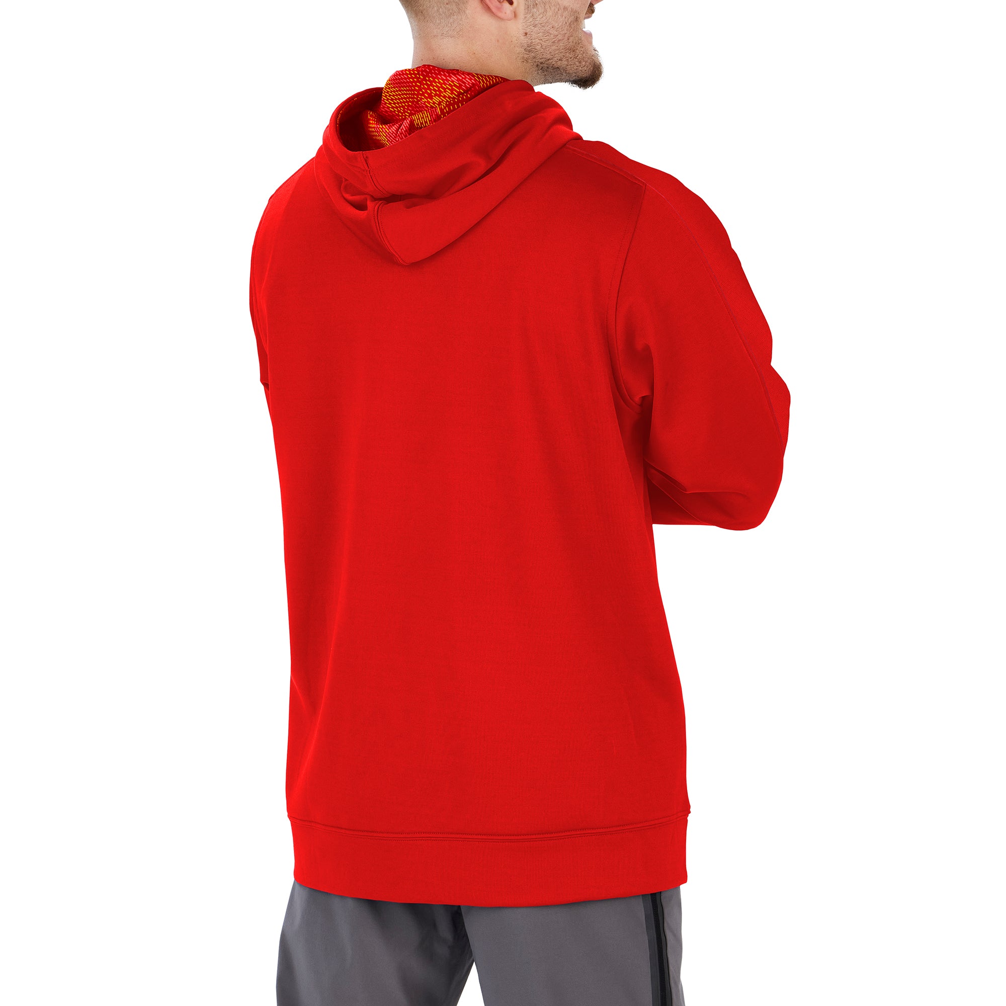 Zubaz NFL Men's Kansas City Chiefs Team Color Hoodie W/ Viper Print Hood Liner