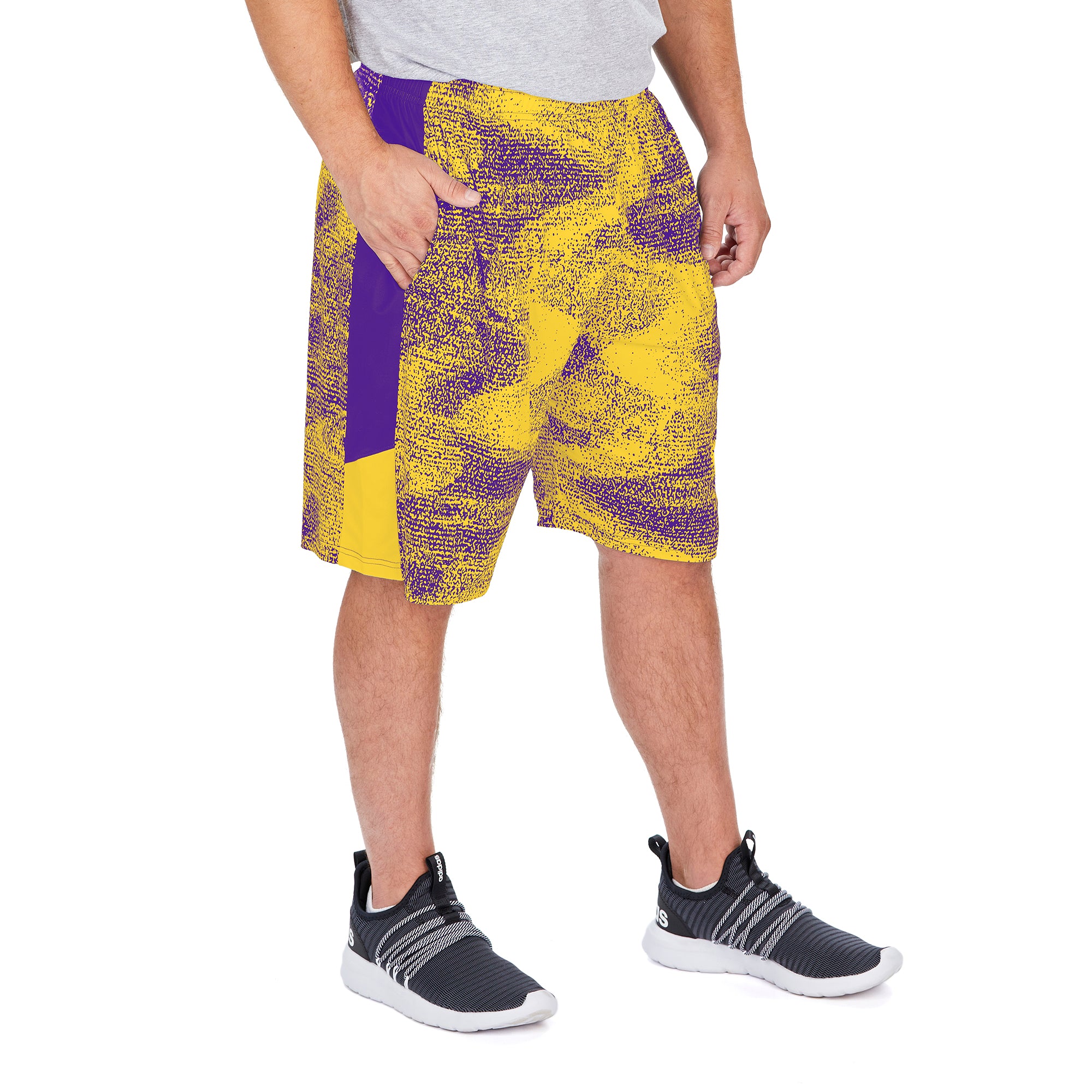 Zubaz NFL Men's Minnesota Vikings Static Shorts With Side Panels