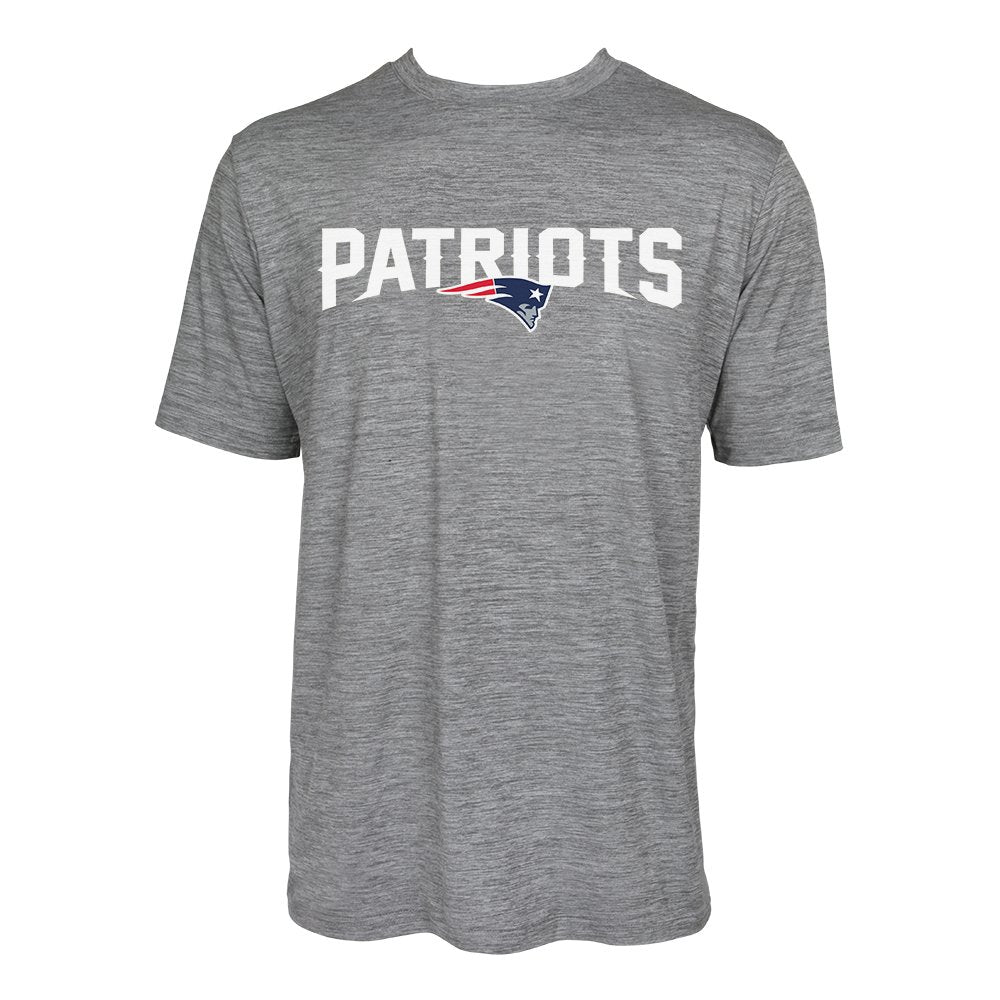 Zubaz NFL Men's New England Patriots Team Name and Logo Wordmark Tee