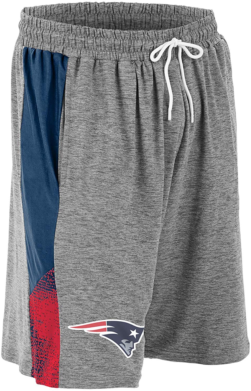 Zubaz NFL Football Mens New England Patriots Gray Space Dye Shorts