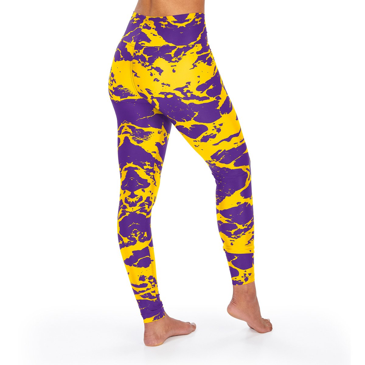 Zubaz Women's MINNESOTA VIKINGS PURPLE/GOLD LAVA LEGGING XXL