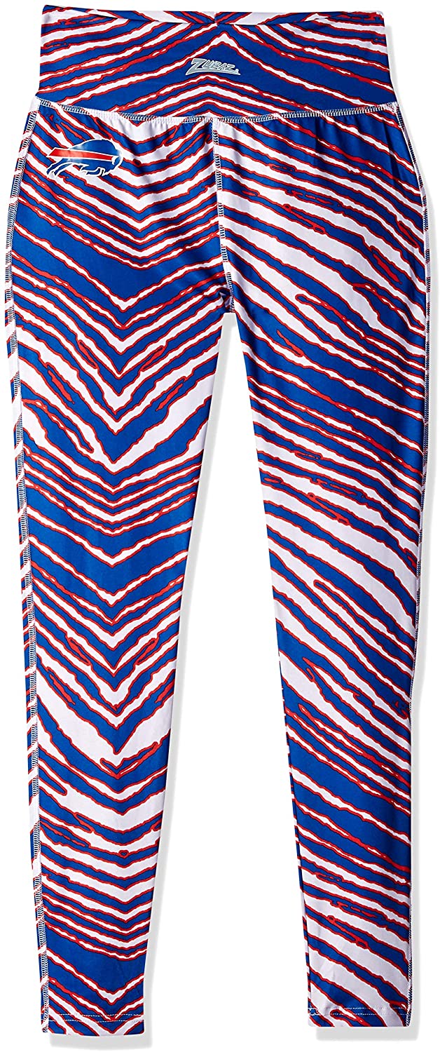 Zubaz Buffalo Bills NFL Women's Zebra Print Legging, Blue/Red