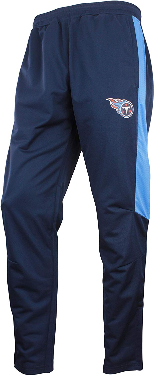 Zubaz NFL Football Men's Tennessee Titans Athletic Track Pant