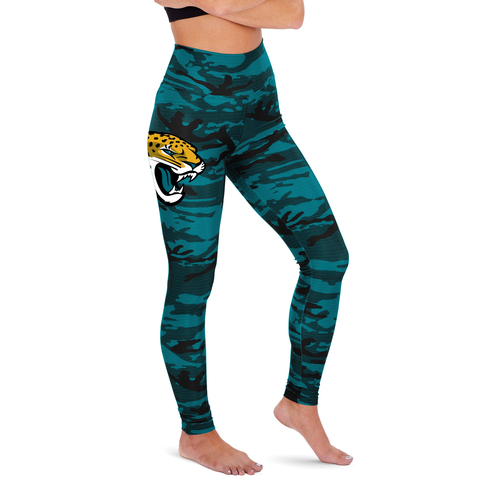 Zubaz Jacksonville Jaguars NFL Women's Camo Lines Legging