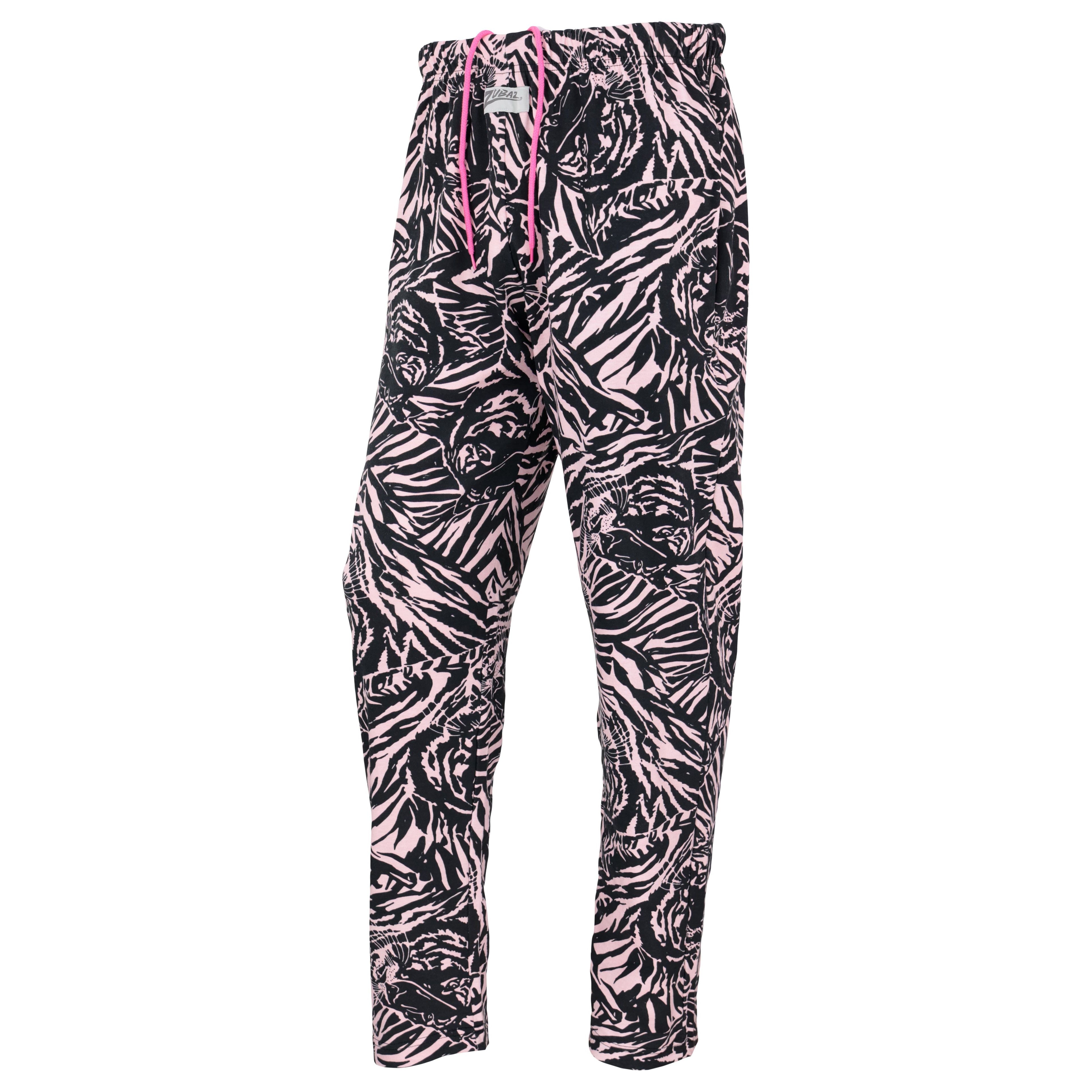 Zubaz 88 Men's The Original Pants - LIGHT PINK/BLACK TIGER