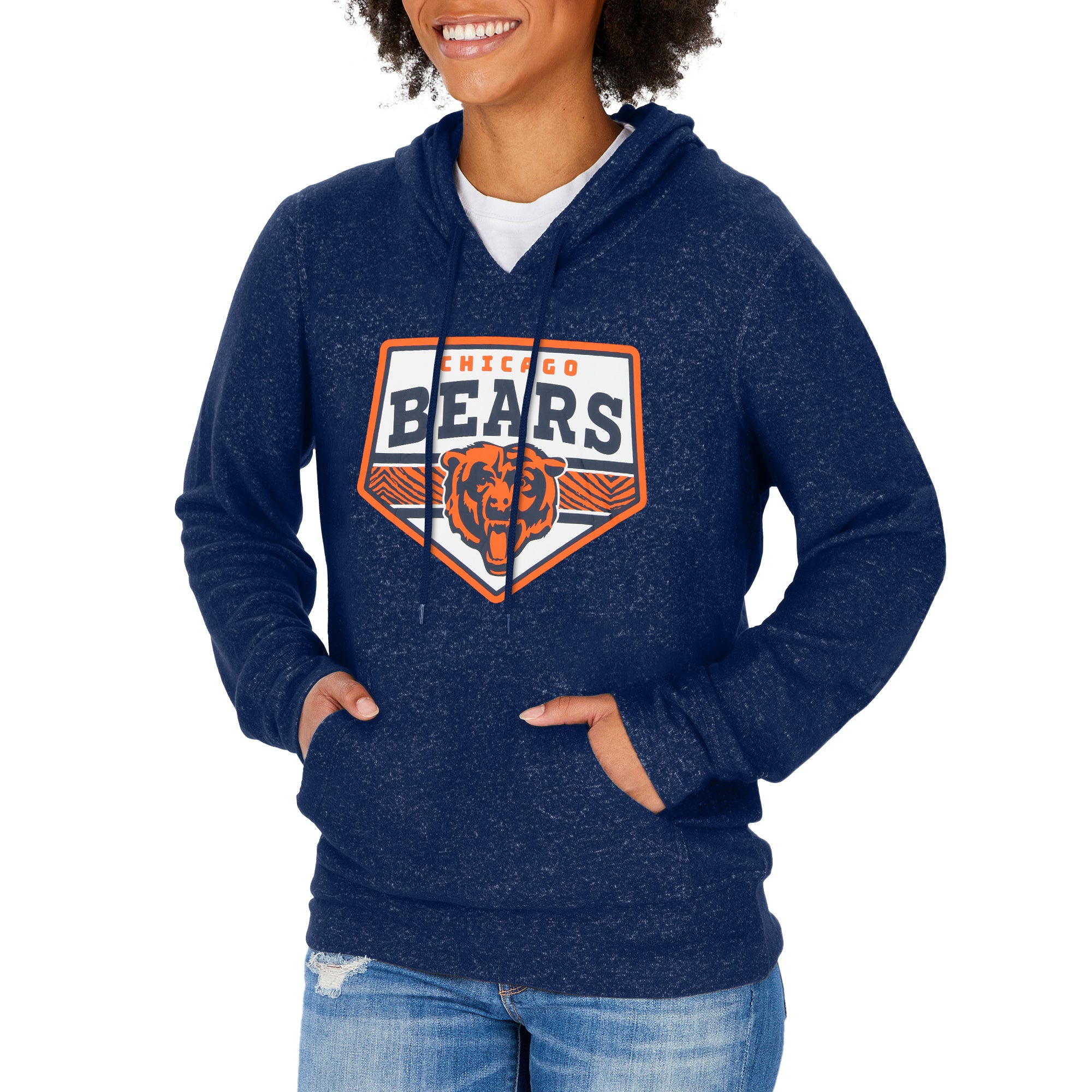 Zubaz NFL Women's Chicago Bears Team Color Soft Hoodie