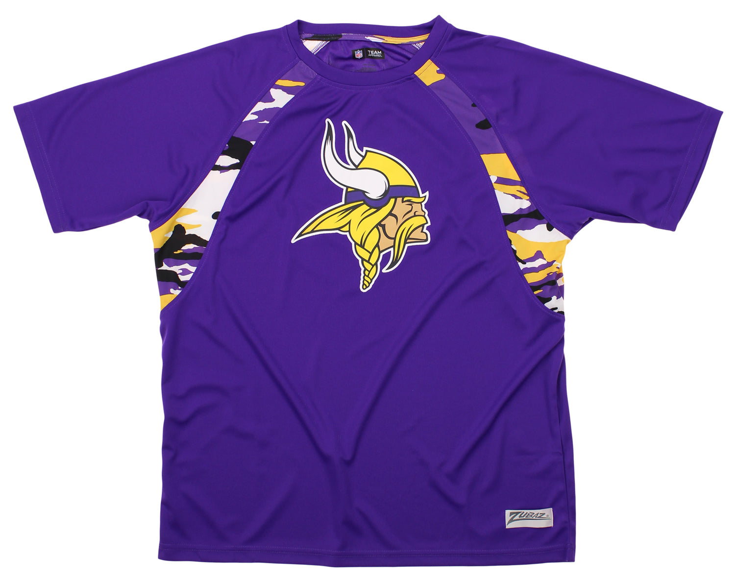 Zubaz NFL Men's Minnesota Vikings Camo Solid T-Shirt