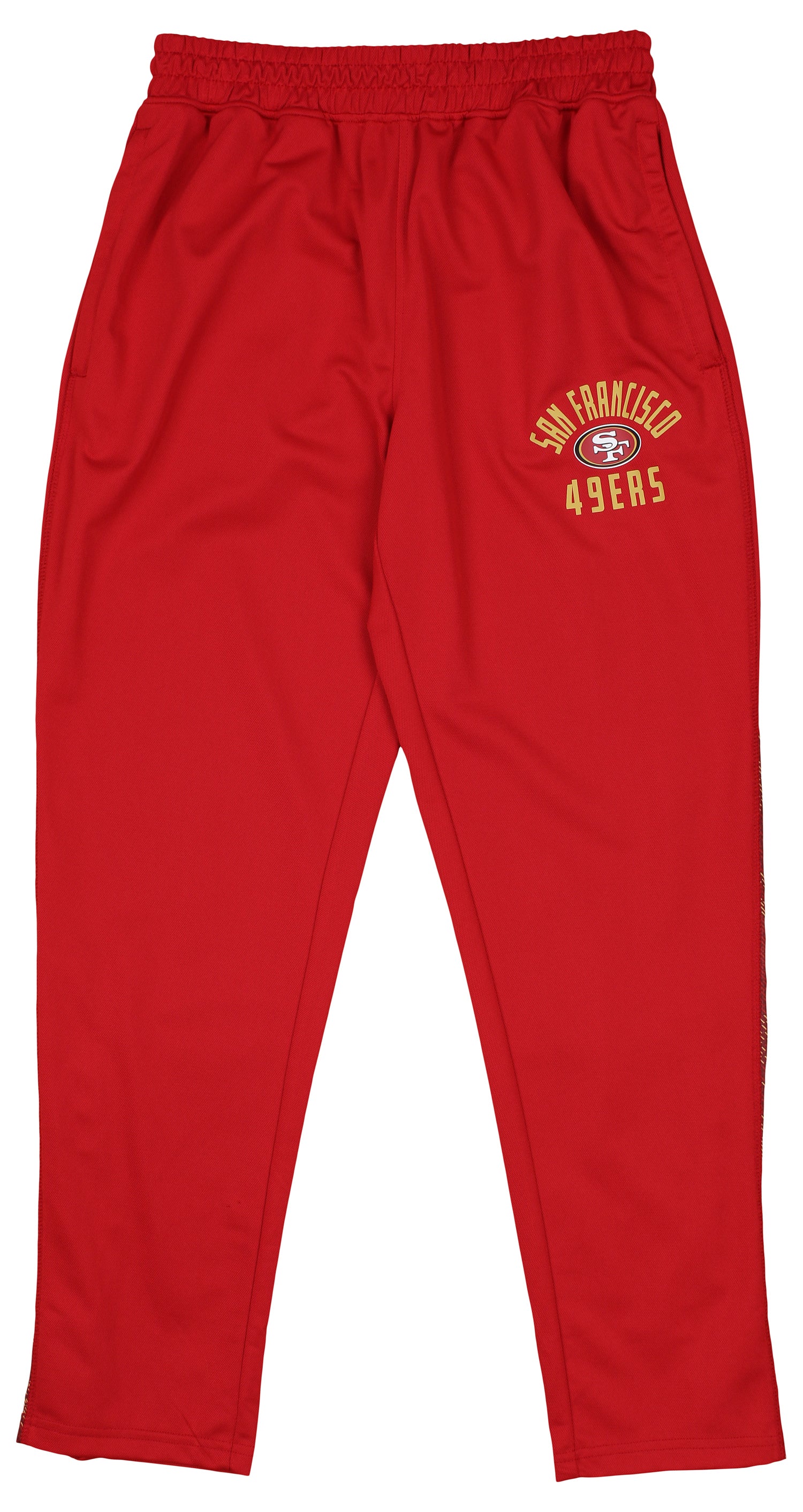 Zubaz NFL Men's San Francisco 49ers Viper Accent Elevated Jacquard Track Pants