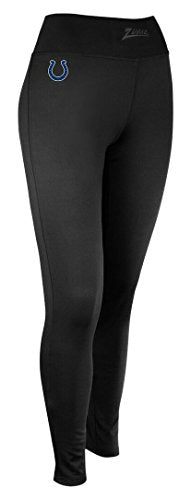 Zubaz NFL Women's Indianapolis Colts Solid Leggings, Black