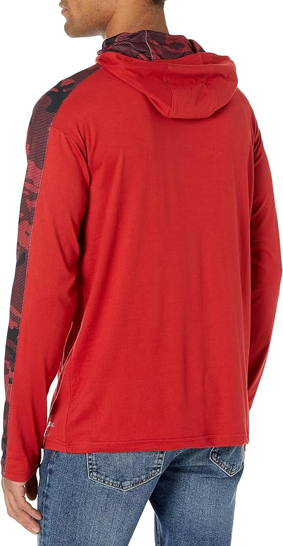 Zubaz NFL Men's Tampa Bay Buccaneers Lightweight Elevated Hoodie with Camo Accents