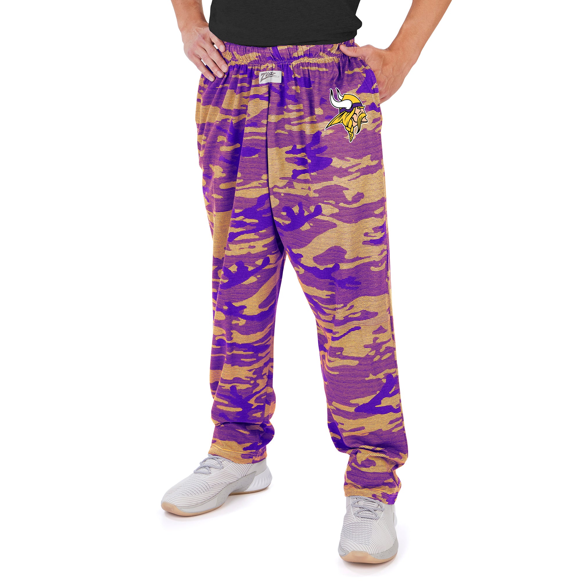 Zubaz NFL Men's Minnesota Vikings Camo Lines Pants