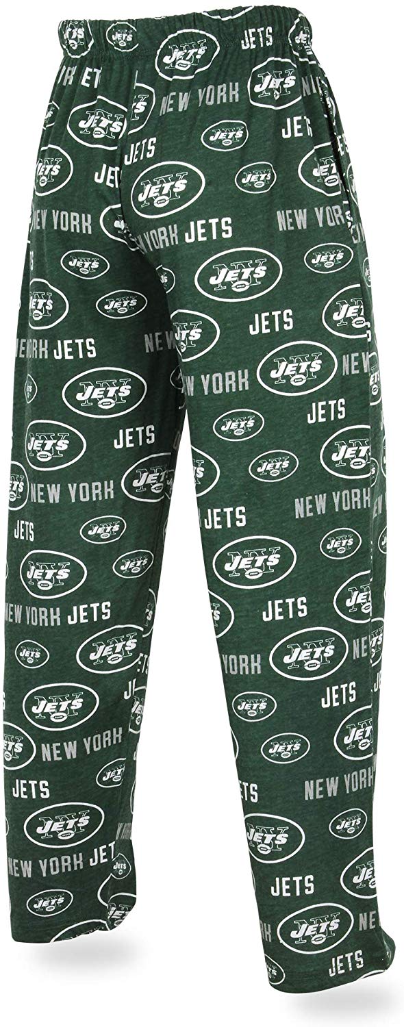 Zubaz NFL Football Men's New York Jets Print Logo Comfy Pants w/Wordmark