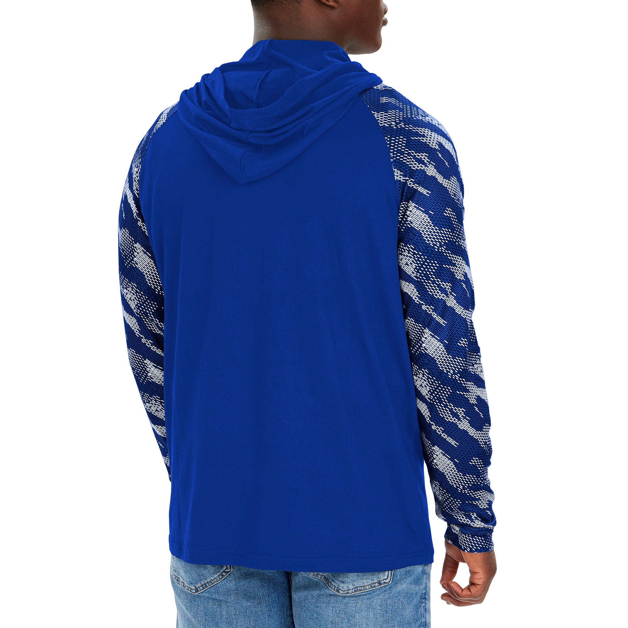 Zubaz NFL Men's Indianapolis Colts Viper Print Pullover Hooded Sweatshirt