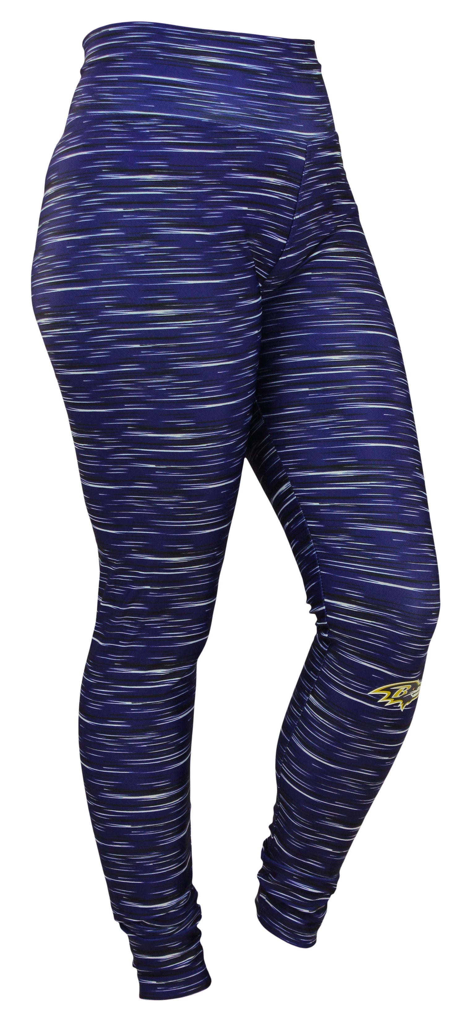 Zubaz NFL Football Women's Baltimore Ravens Space Dye Legging