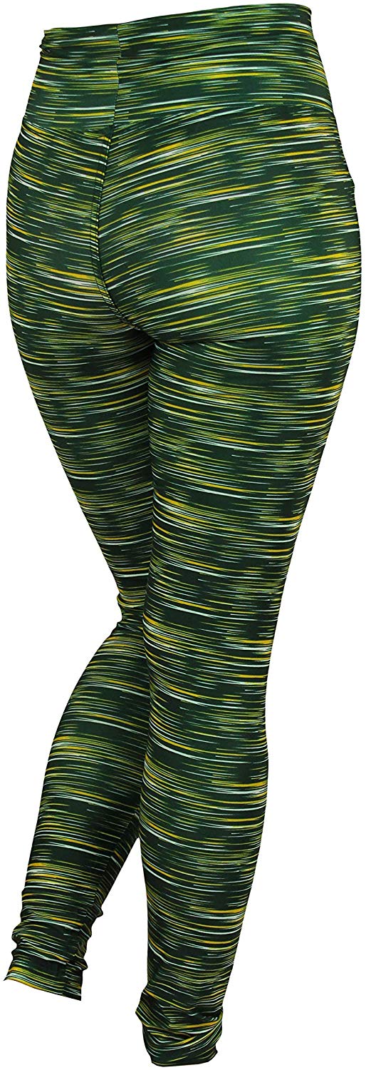 Zubaz NFL Football Women's Green Bay Packers Space Dye Legging