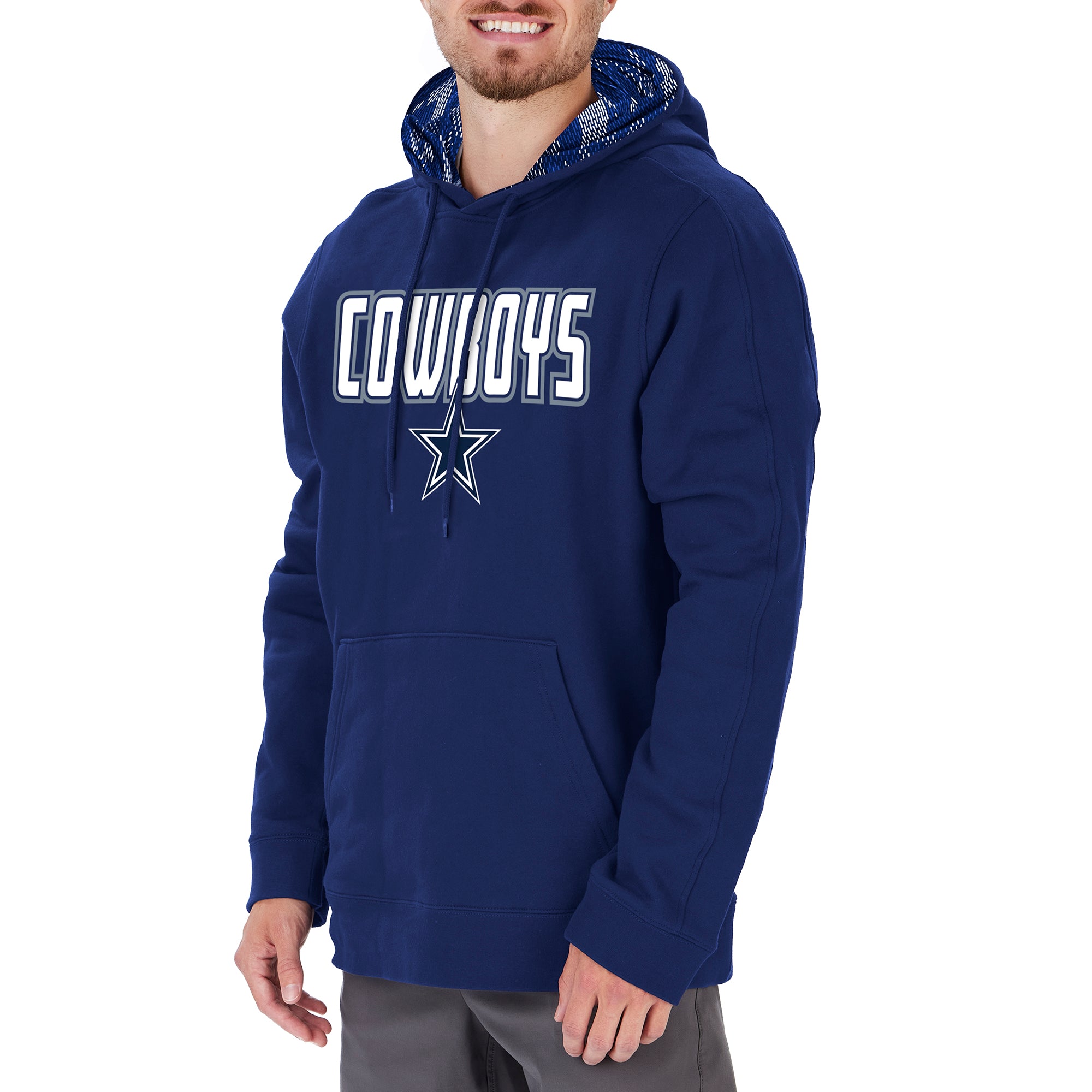 Zubaz Men's NFL Dallas Cowboys Viper Print Hoodie