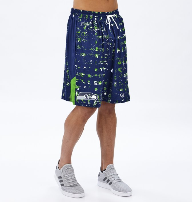 Zubaz NFL Men's Seattle Seahawks Color Grid Shorts