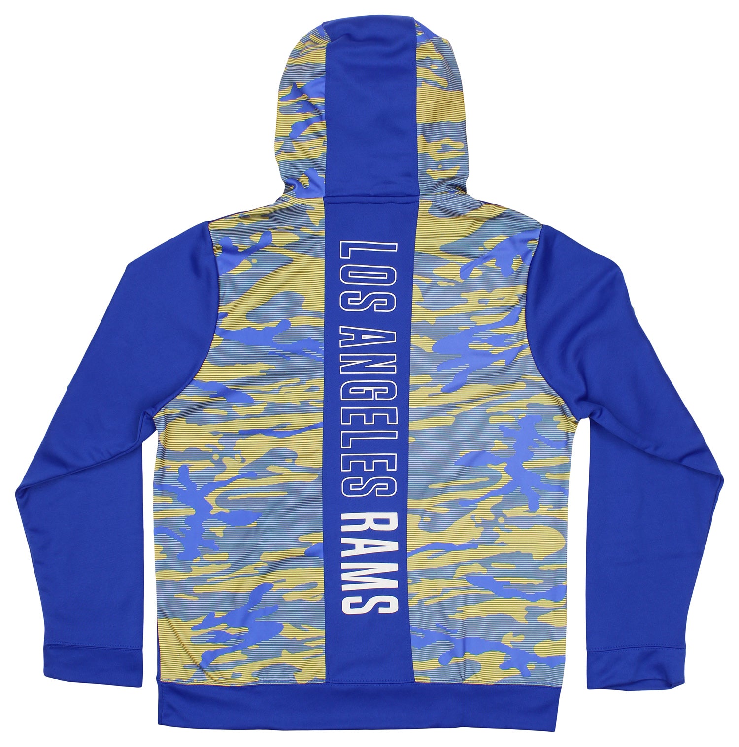 Zubaz NFL Men's Los Angeles Rams Team Color Camo Back Panel Hoodie